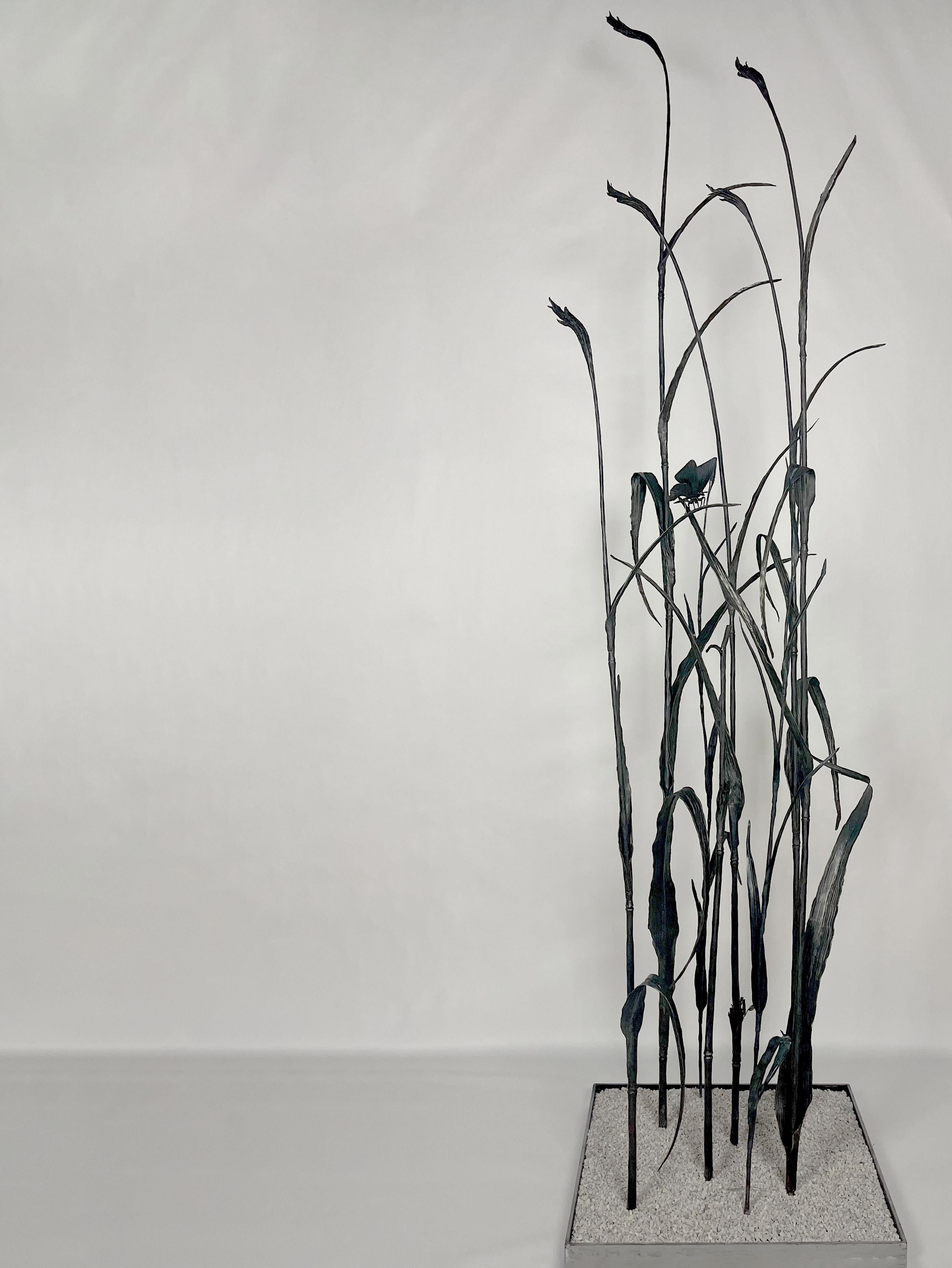 Incredible iron hand forged reed  Perfect outdoor and indoor sculpture - Sculpture di Ivan Zanoni
