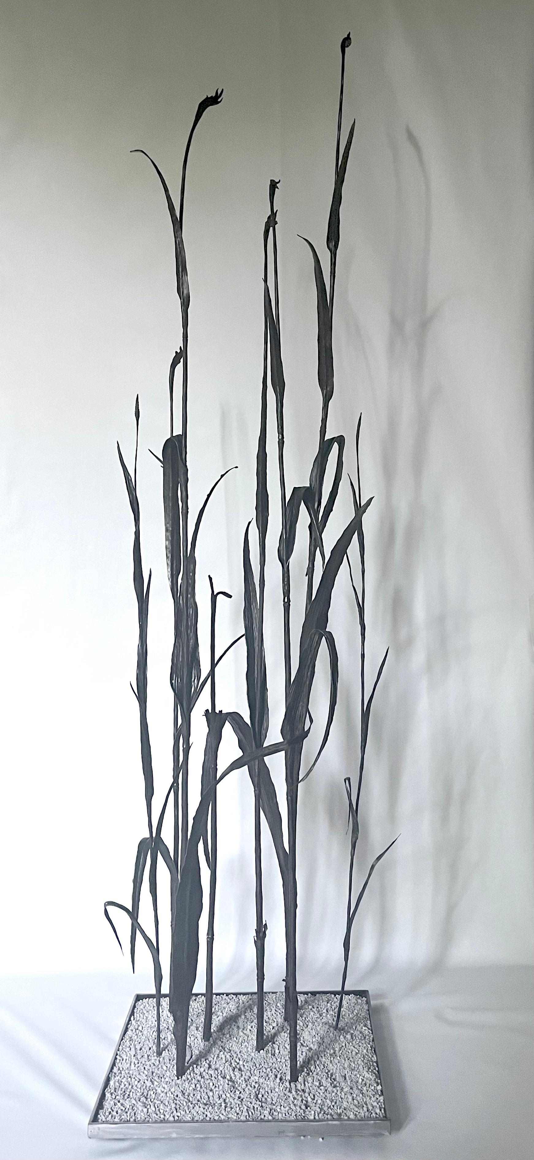 Incredible iron hand forged reed  Perfect outdoor and indoor sculpture - Sculpture Naturalismo di Ivan Zanoni