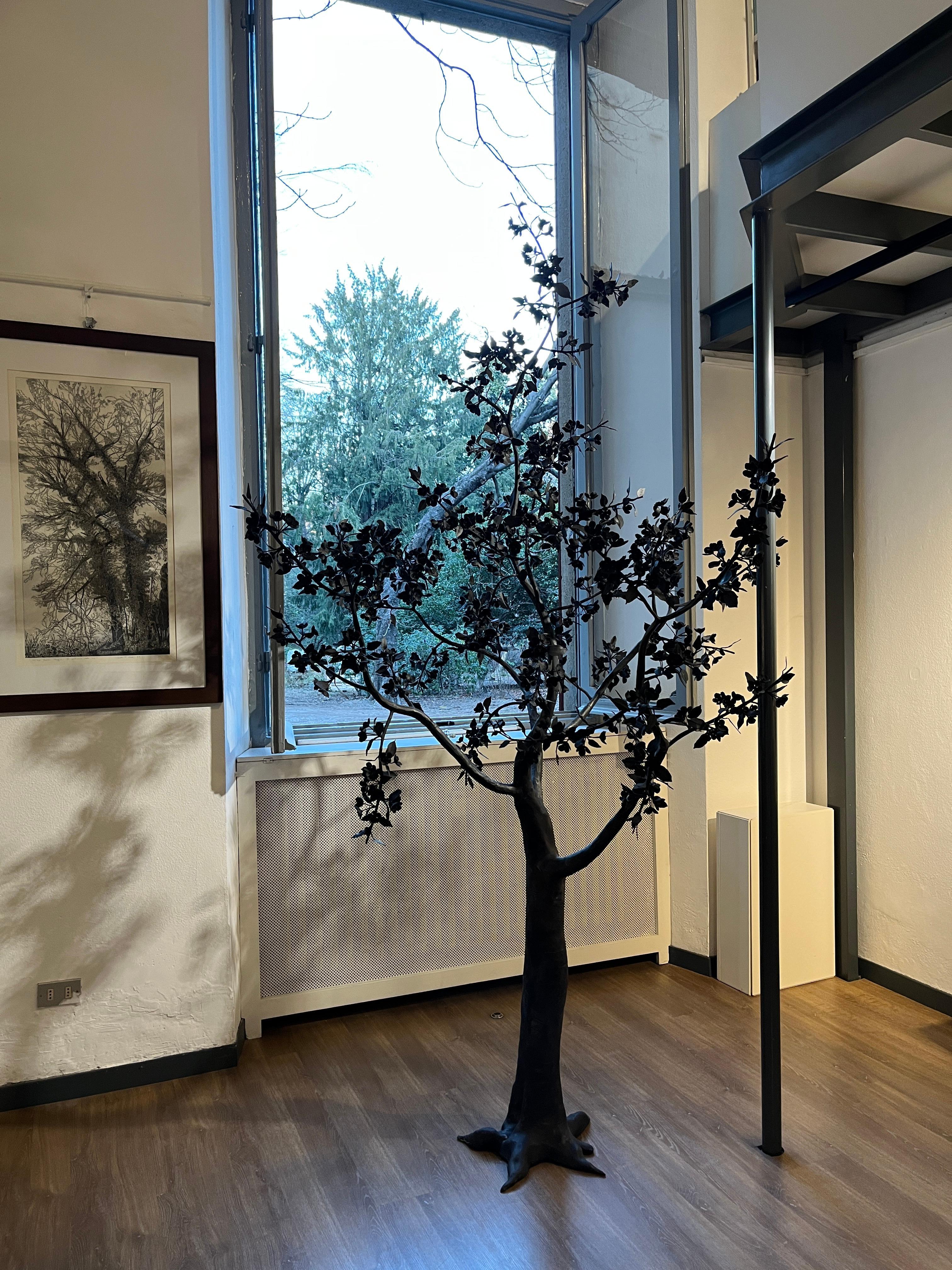 Unique piece Cherry blossom tree - Outdoor & indoor wrought iron sculpture For Sale 2