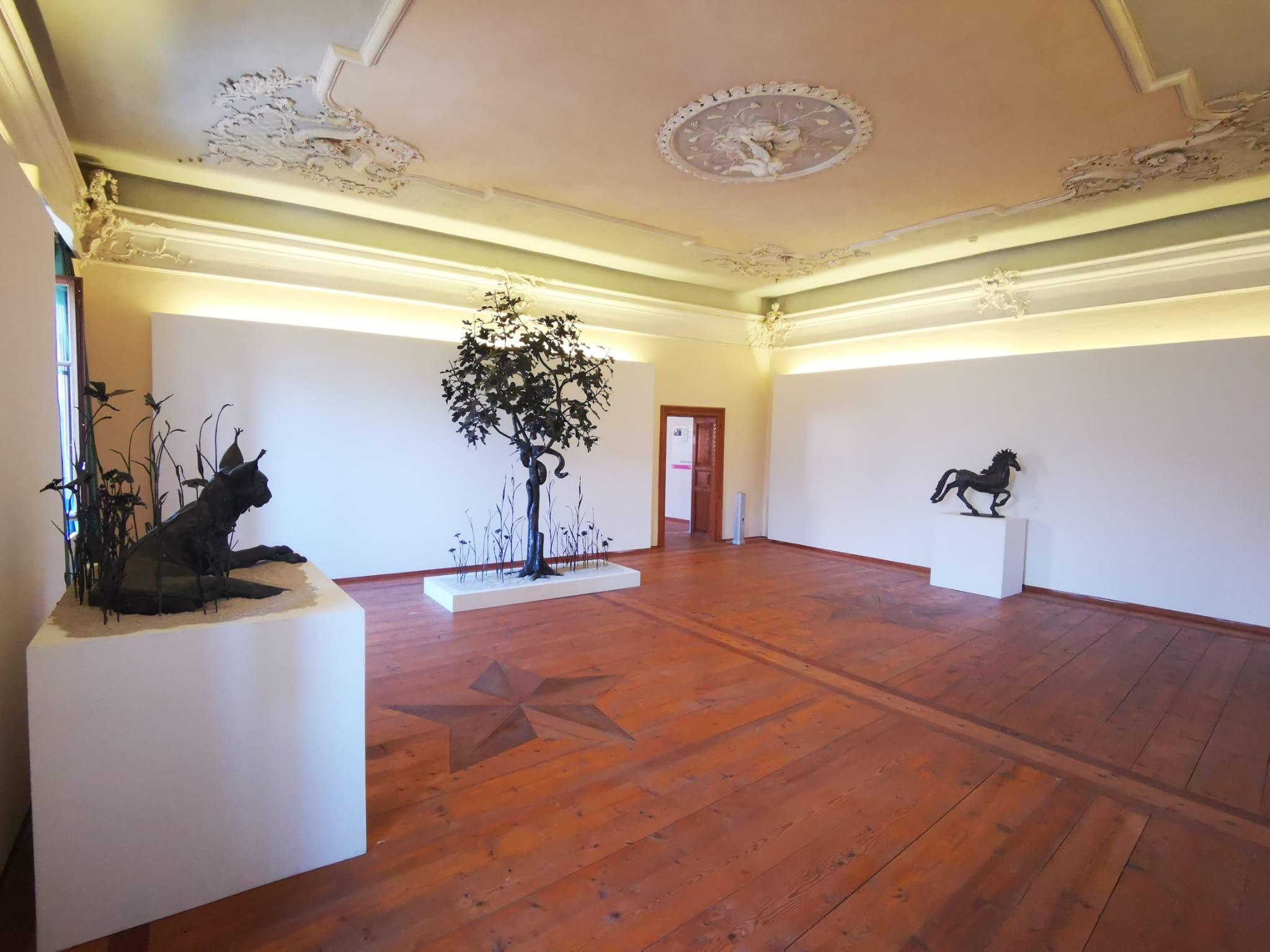 Figuier unique en fer forgé noir  - majestueuse sculpture d'intérieur extérieure en vente 5