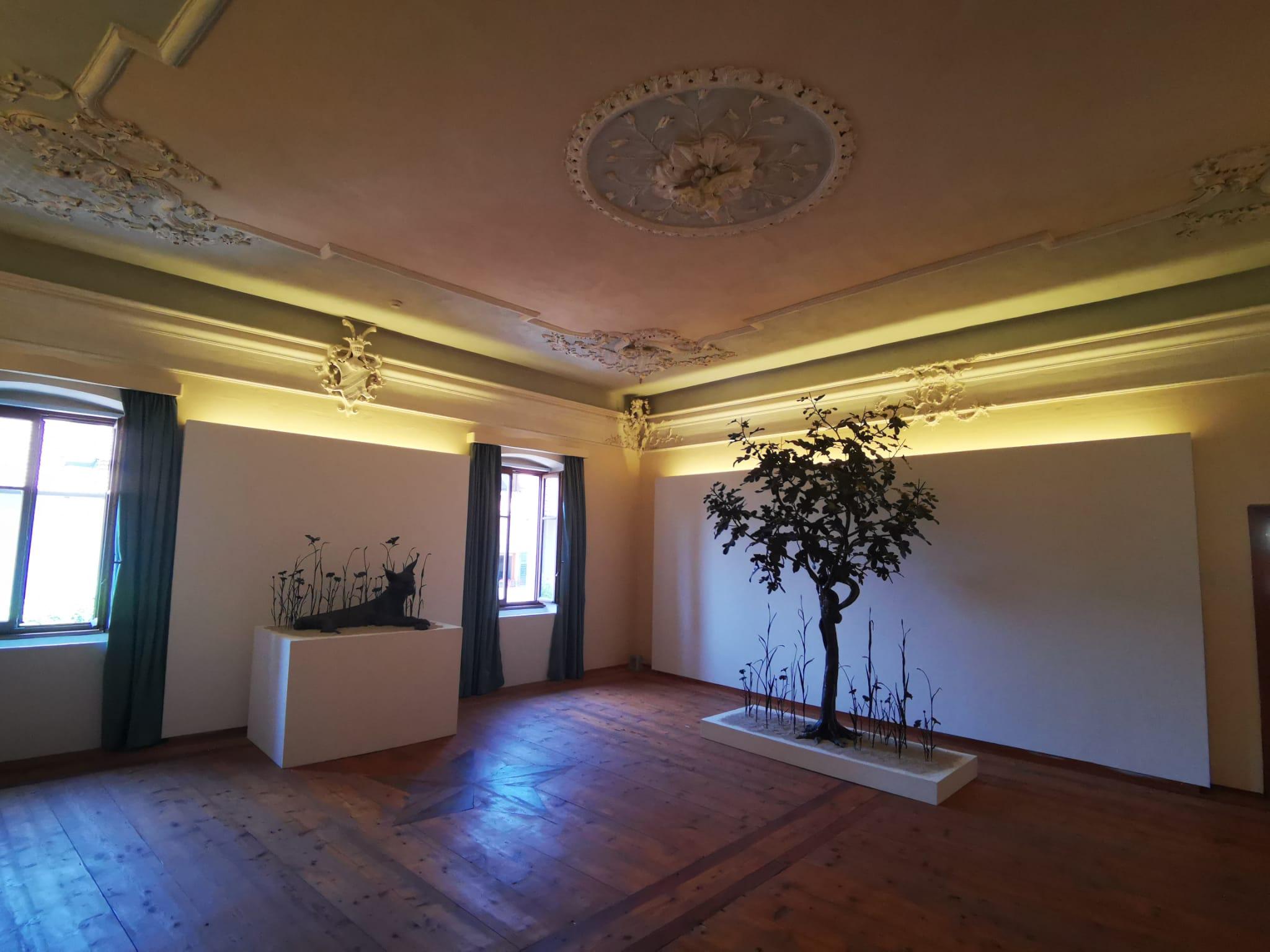 Figuier unique en fer forgé noir  - majestueuse sculpture d'intérieur extérieure en vente 4
