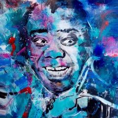 Louis Armstrong - Tecnica mista di Ivana Burello - 2019