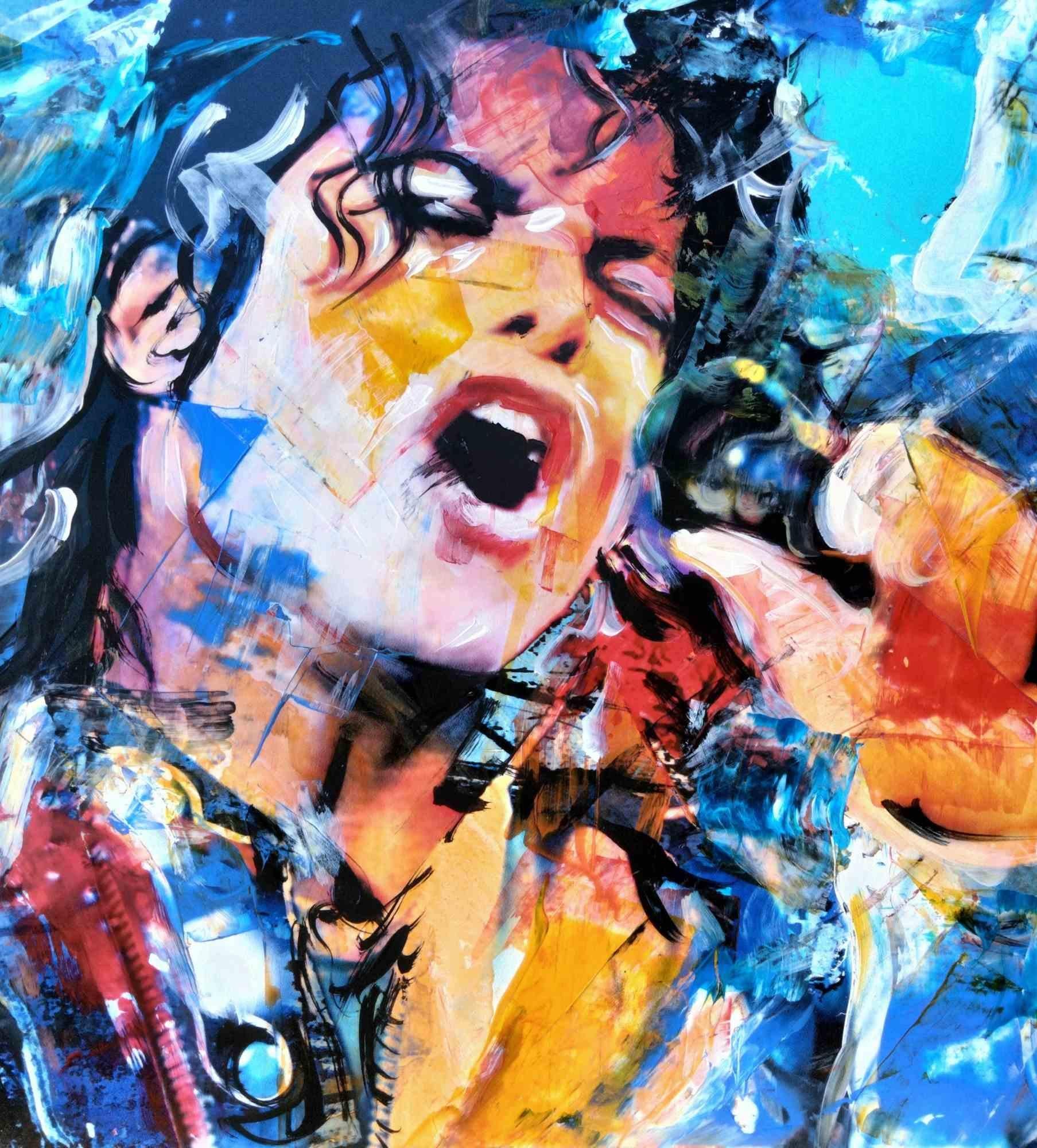 Michael Jackson - Peinture à l'acrylique de Ivana Burello - 2022