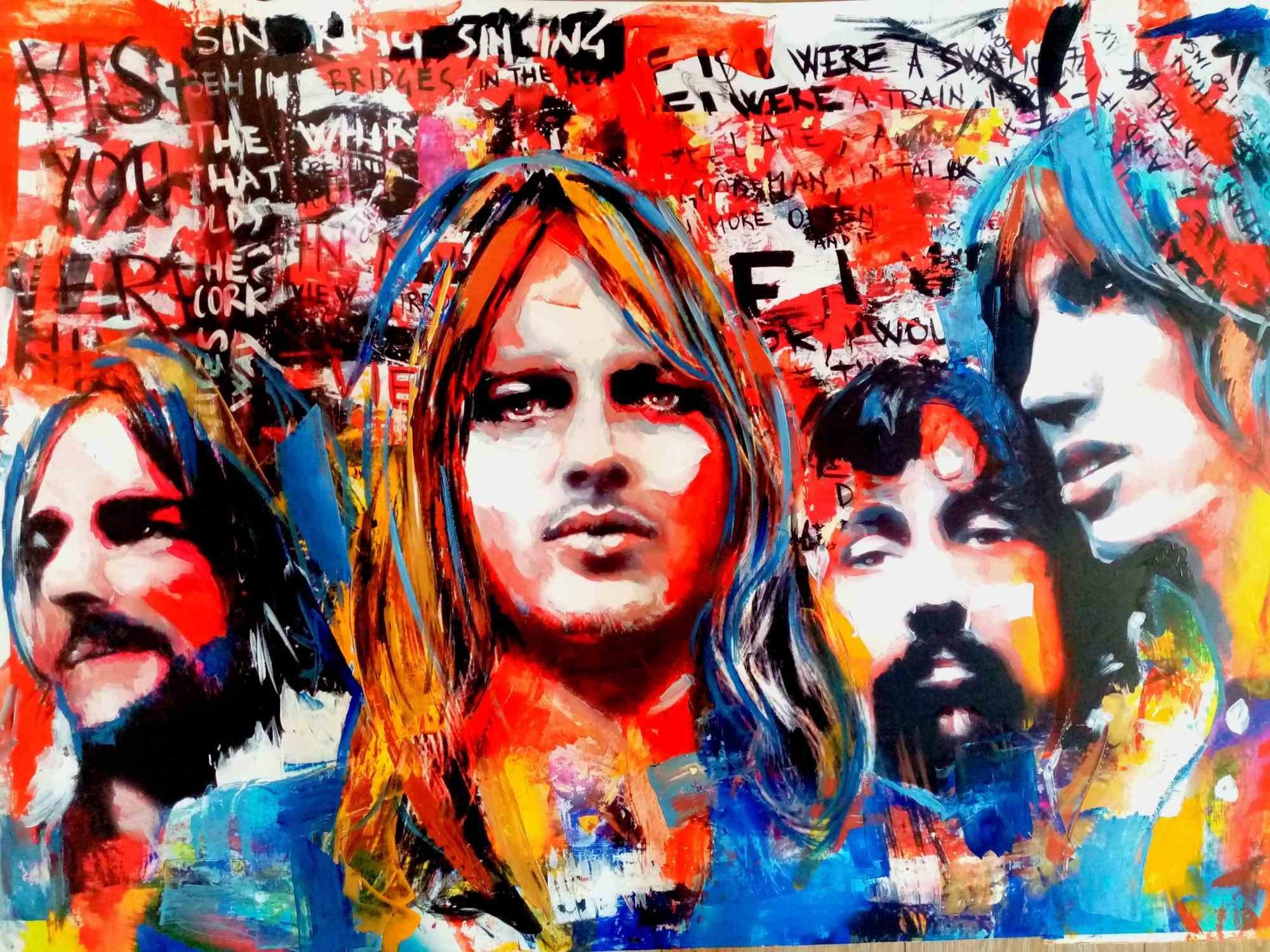 Pink Floyd -  Acrylic by Ivana Burello - 2021