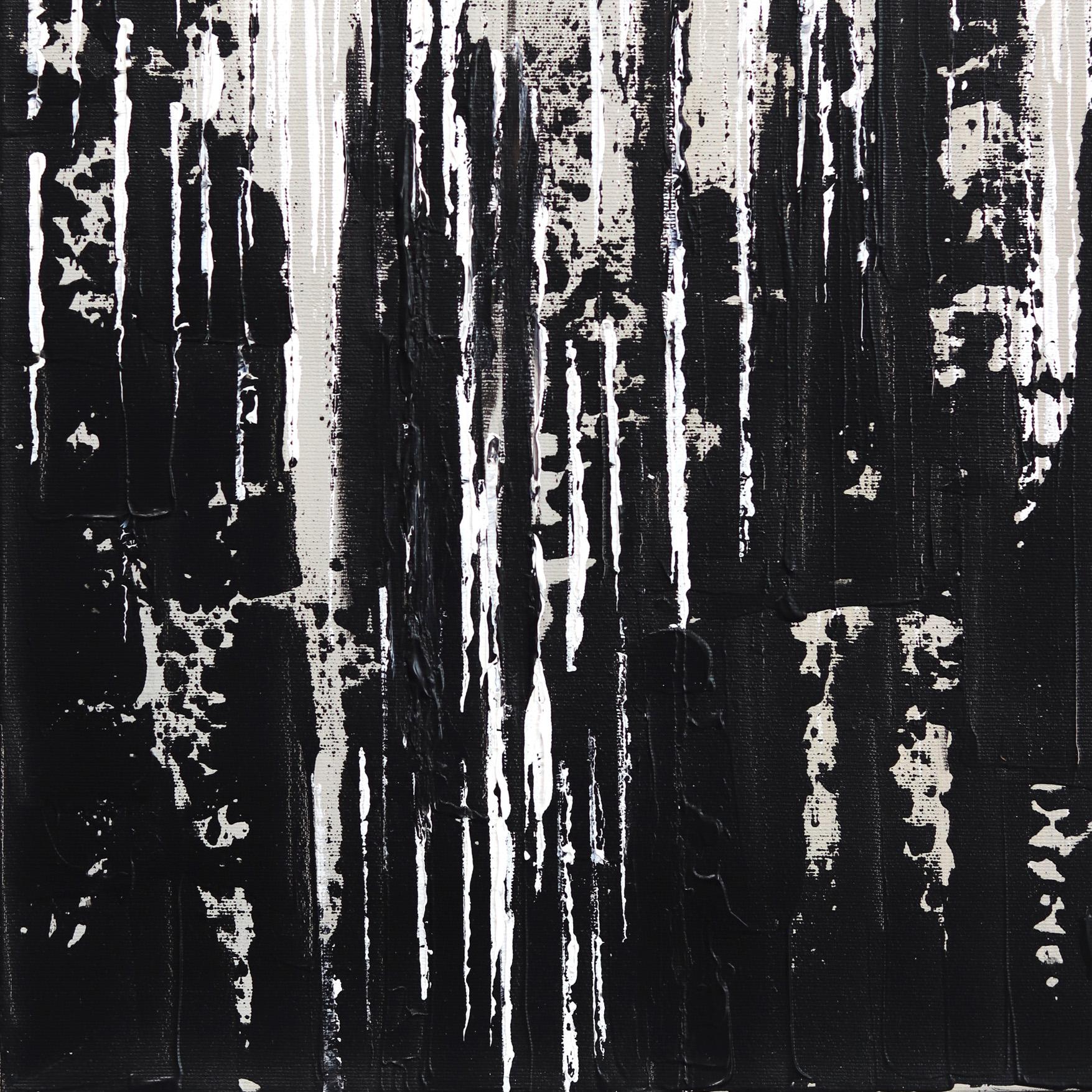 Between the Lines 1 - Black Landscape Painting by Ivana Milosevic