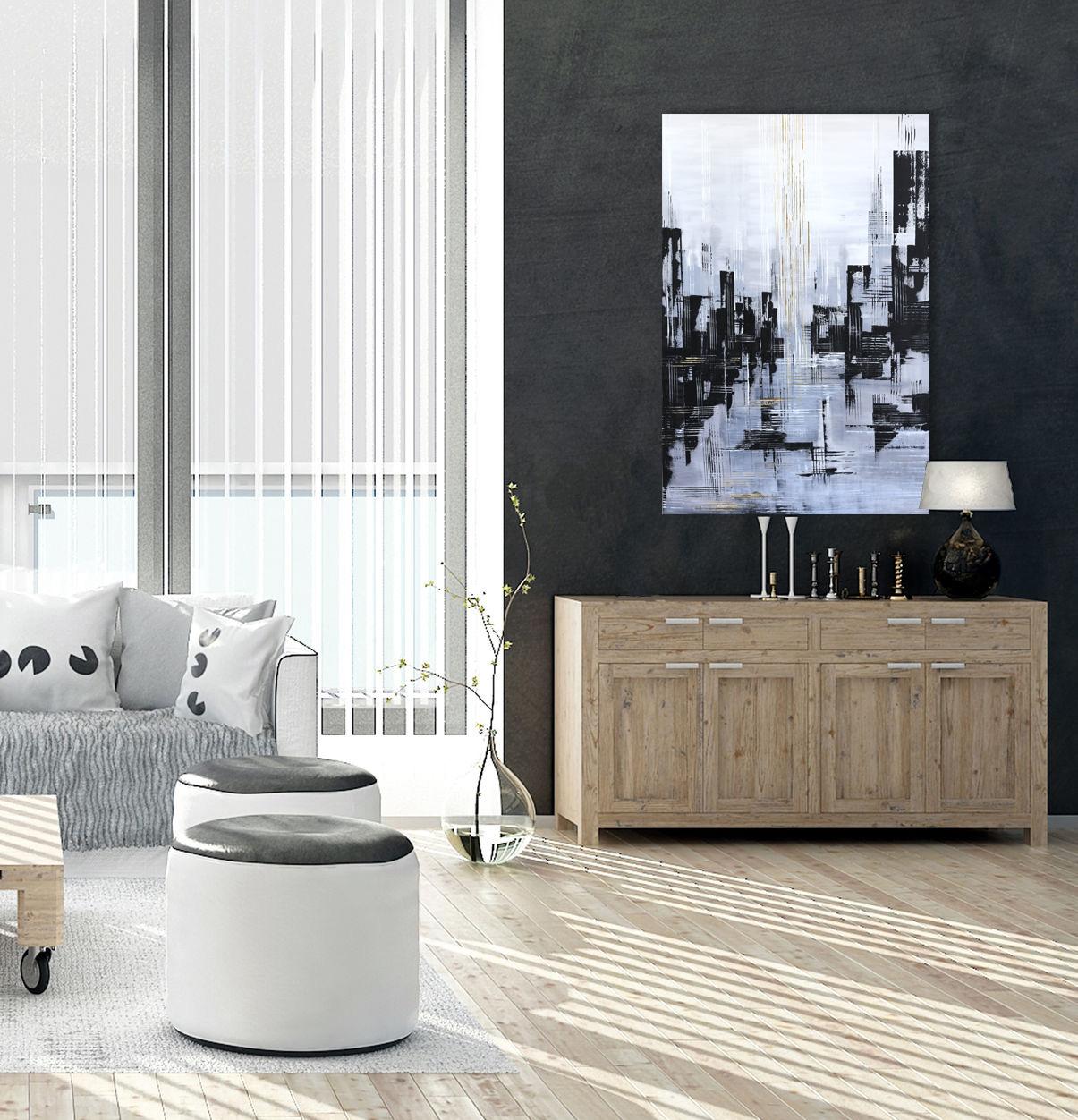 Black and White World - Painting by Ivana Milosevic