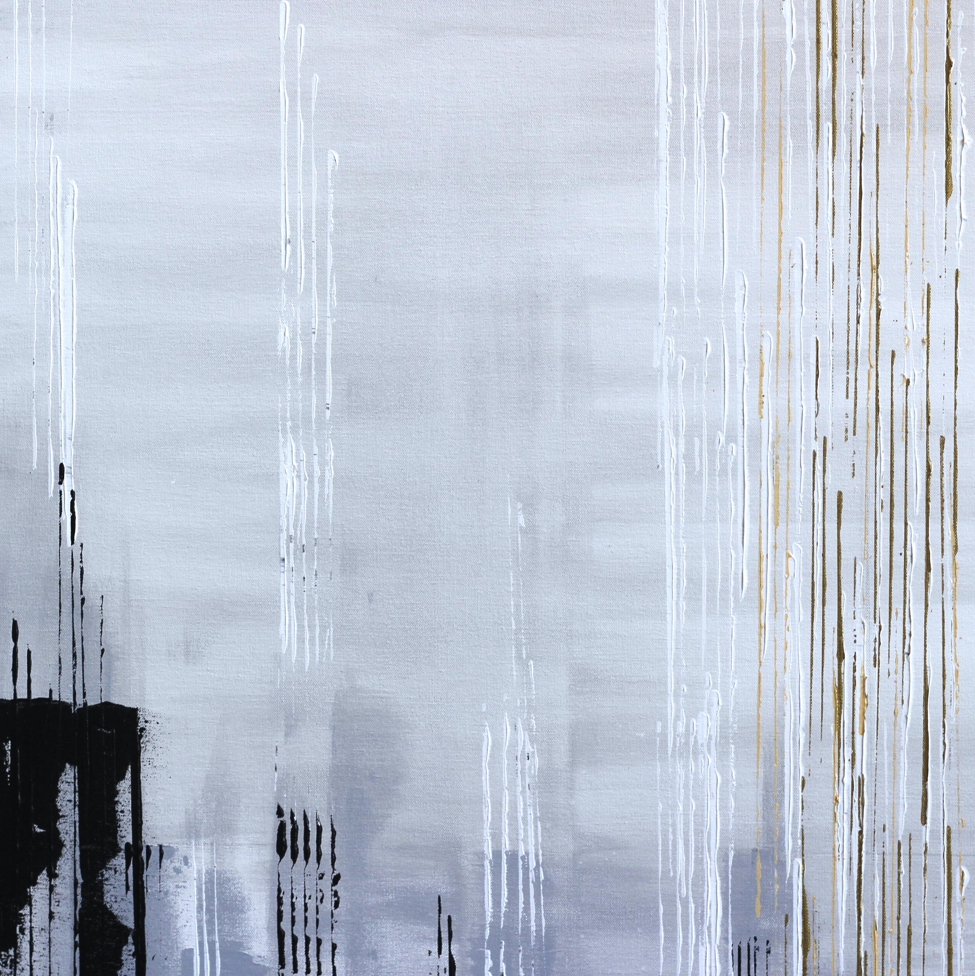 Black and White World - Abstract Painting by Ivana Milosevic