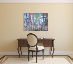 Red Ciudad - Paisaje Abstracto Pintura Original Paisaje Urbano