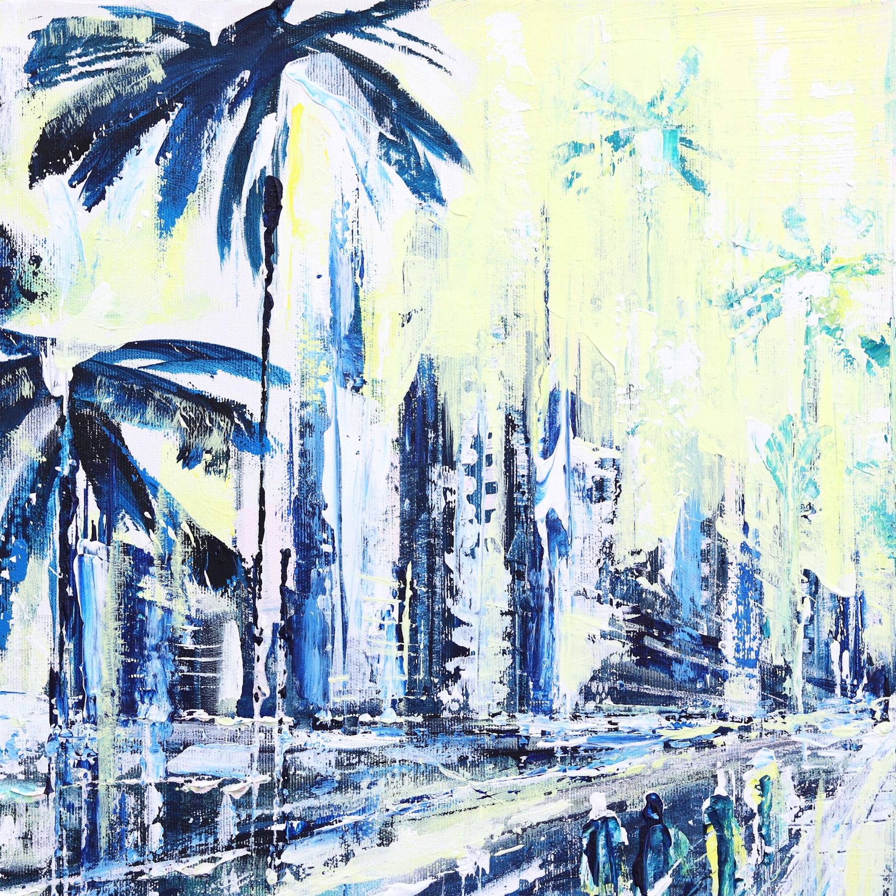 City Park 1 - Blue Landscape Painting by Ivana Milosevic