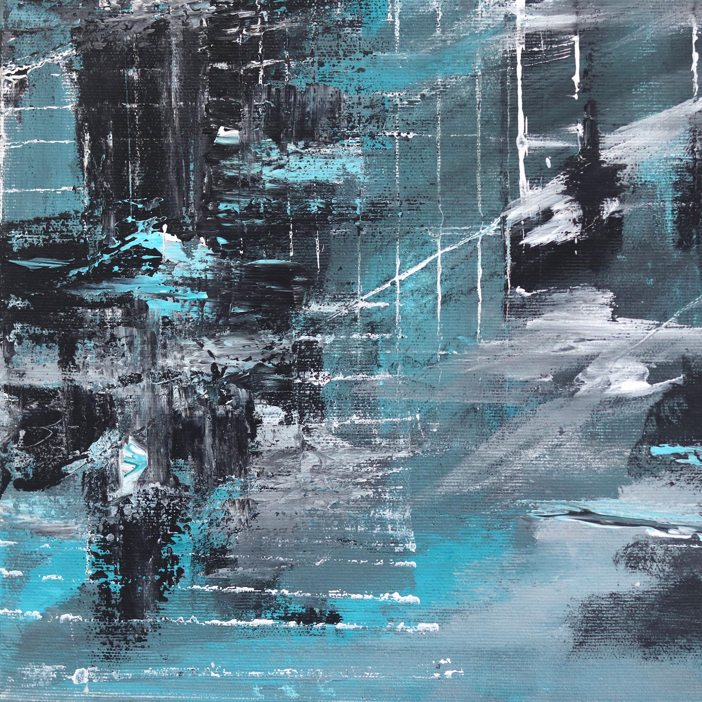 Empire NY 1 - Blue Abstract Painting by Ivana Milosevic