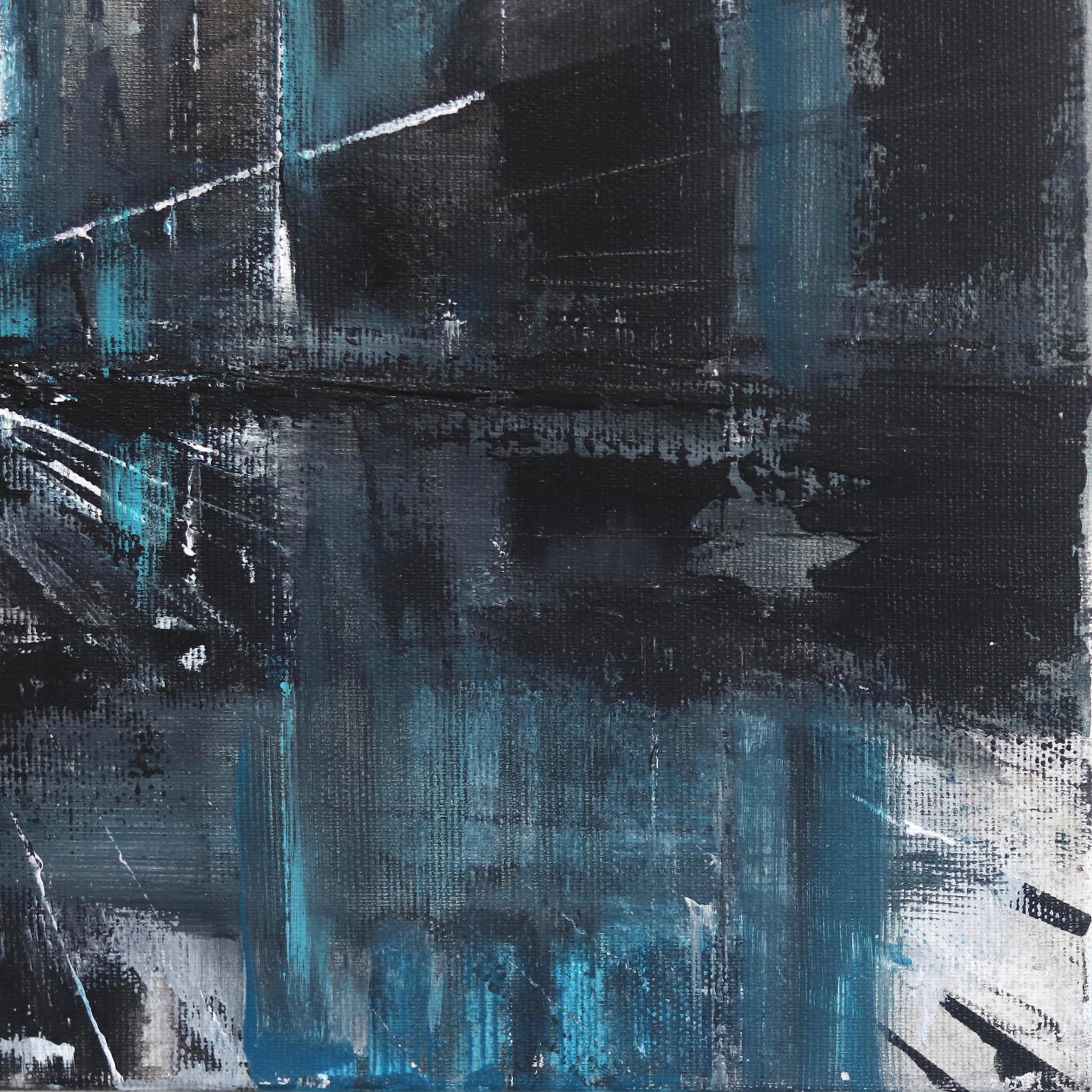 Manhattan Spirit - Paysage abstrait Cityscape - Peinture originale en vente 3