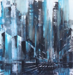 Manhattan Spirit - Paisaje Abstracto Paisaje Urbano Pintura Original