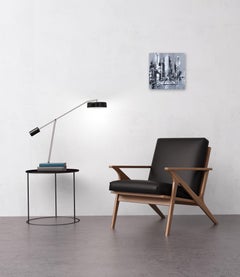 NC 05 - Paysage abstrait Monochromatic Street Cityscape - Peinture originale