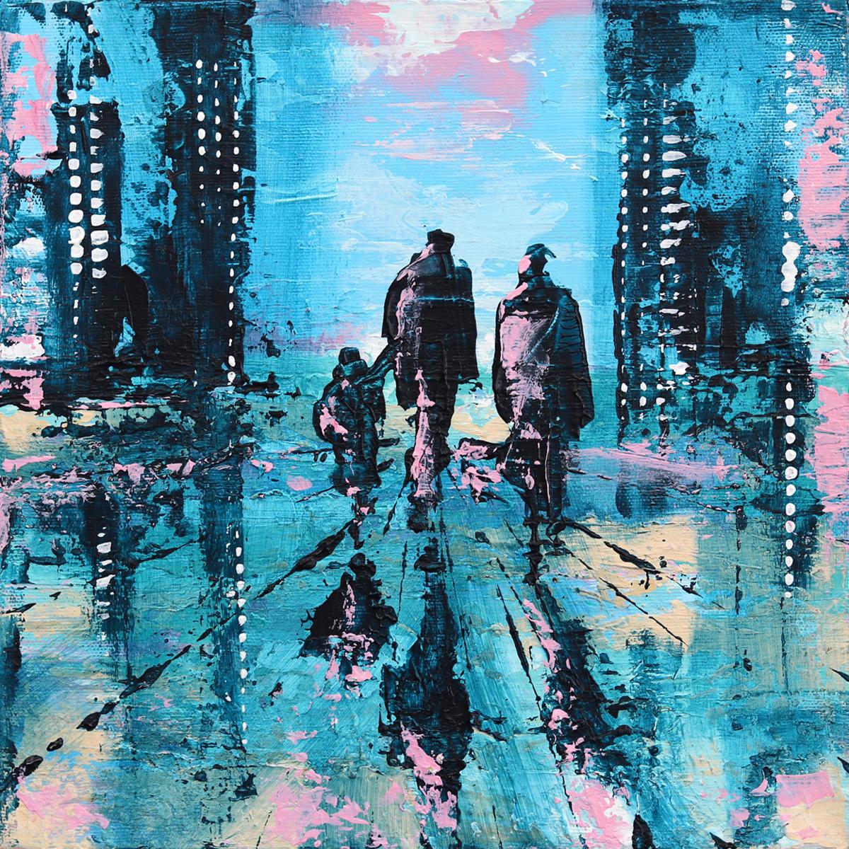 Abstract Painting Ivana Milosevic - Promenade au coucher du soleil