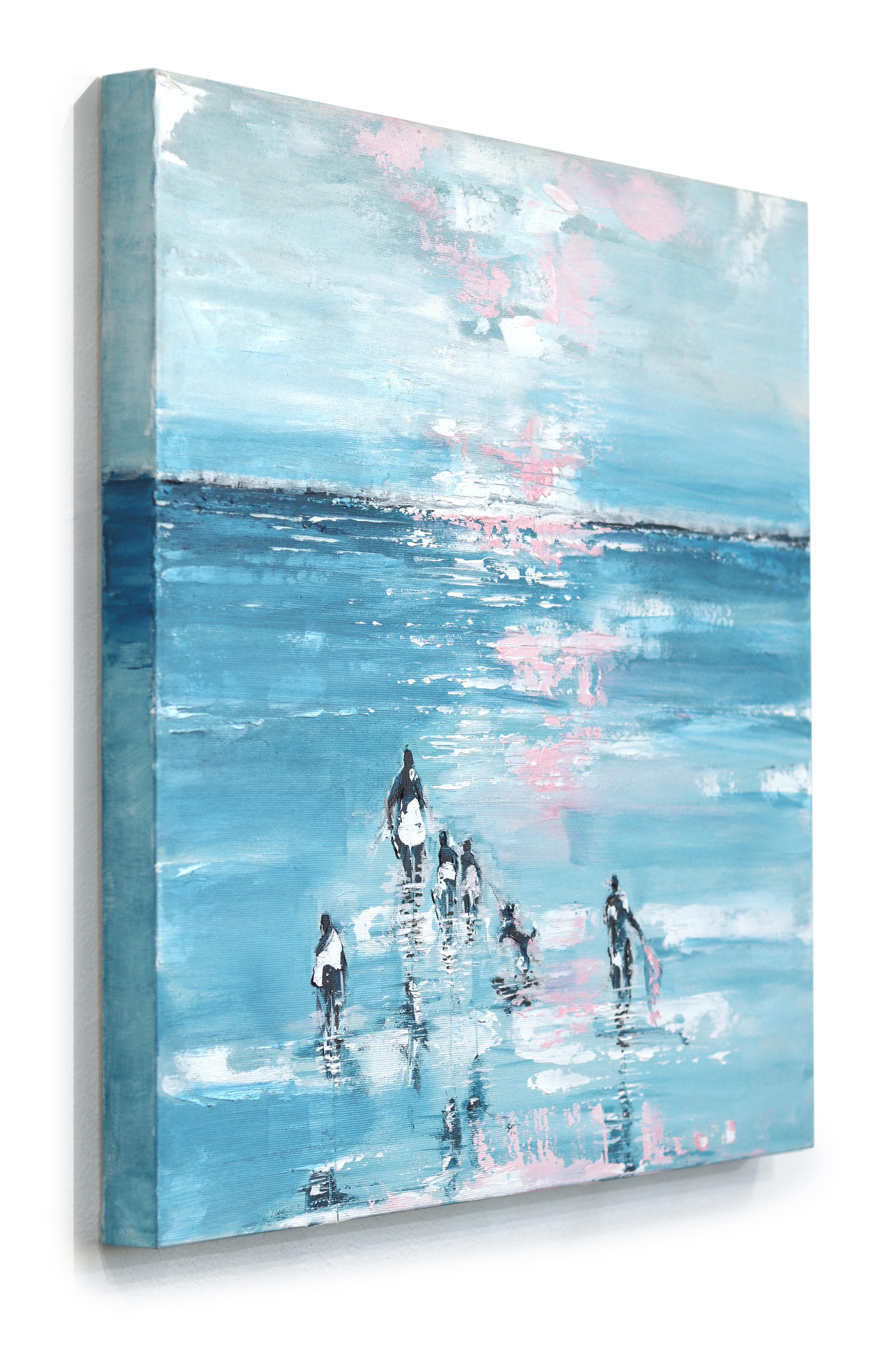 Vitamin Sea 04-1 - Peinture de paysage originale abstraite - Bleu Landscape Painting par Ivana Milosevic