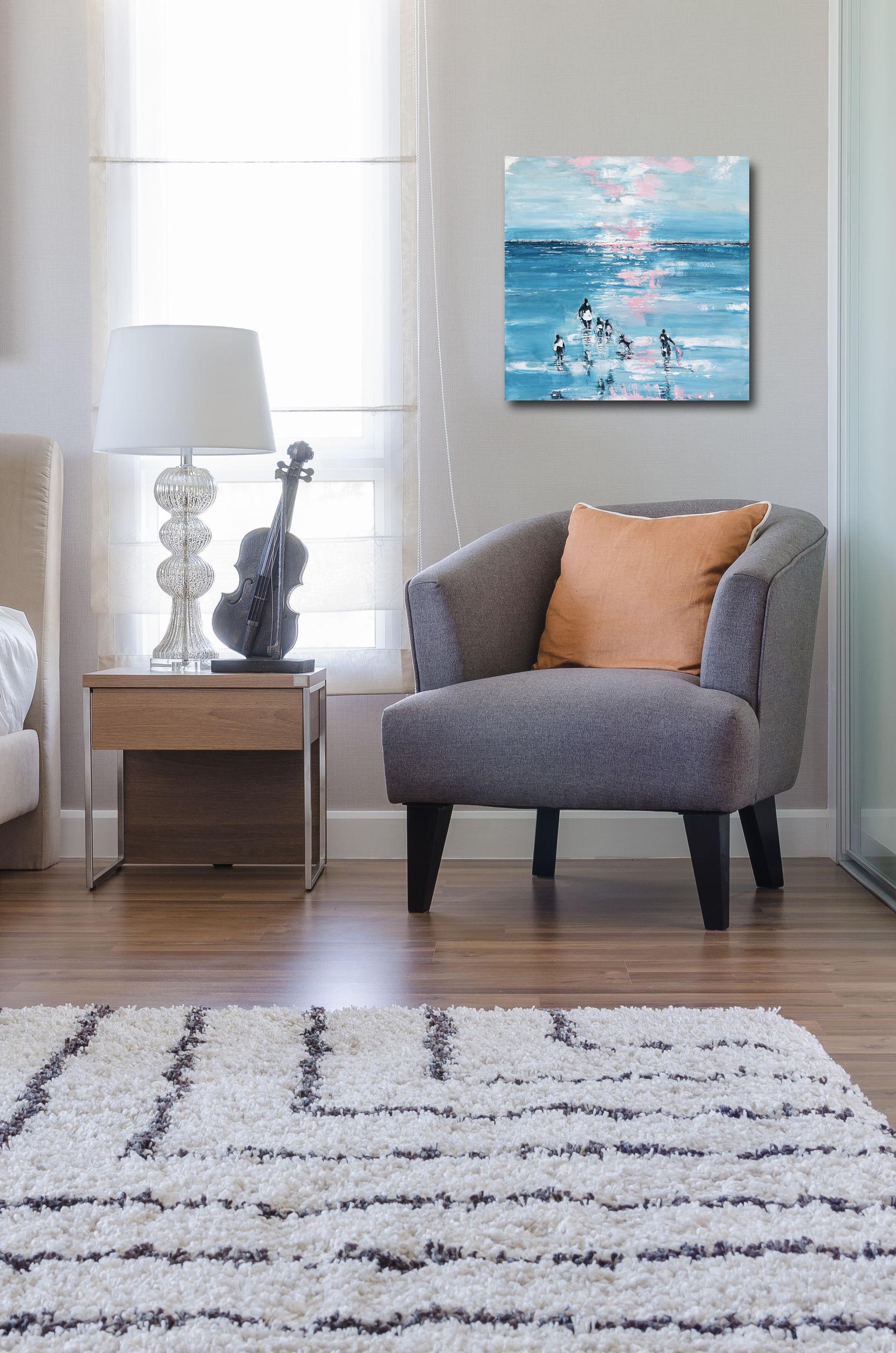 Vitamin Sea 04-1 - Peinture de paysage originale abstraite en vente 1