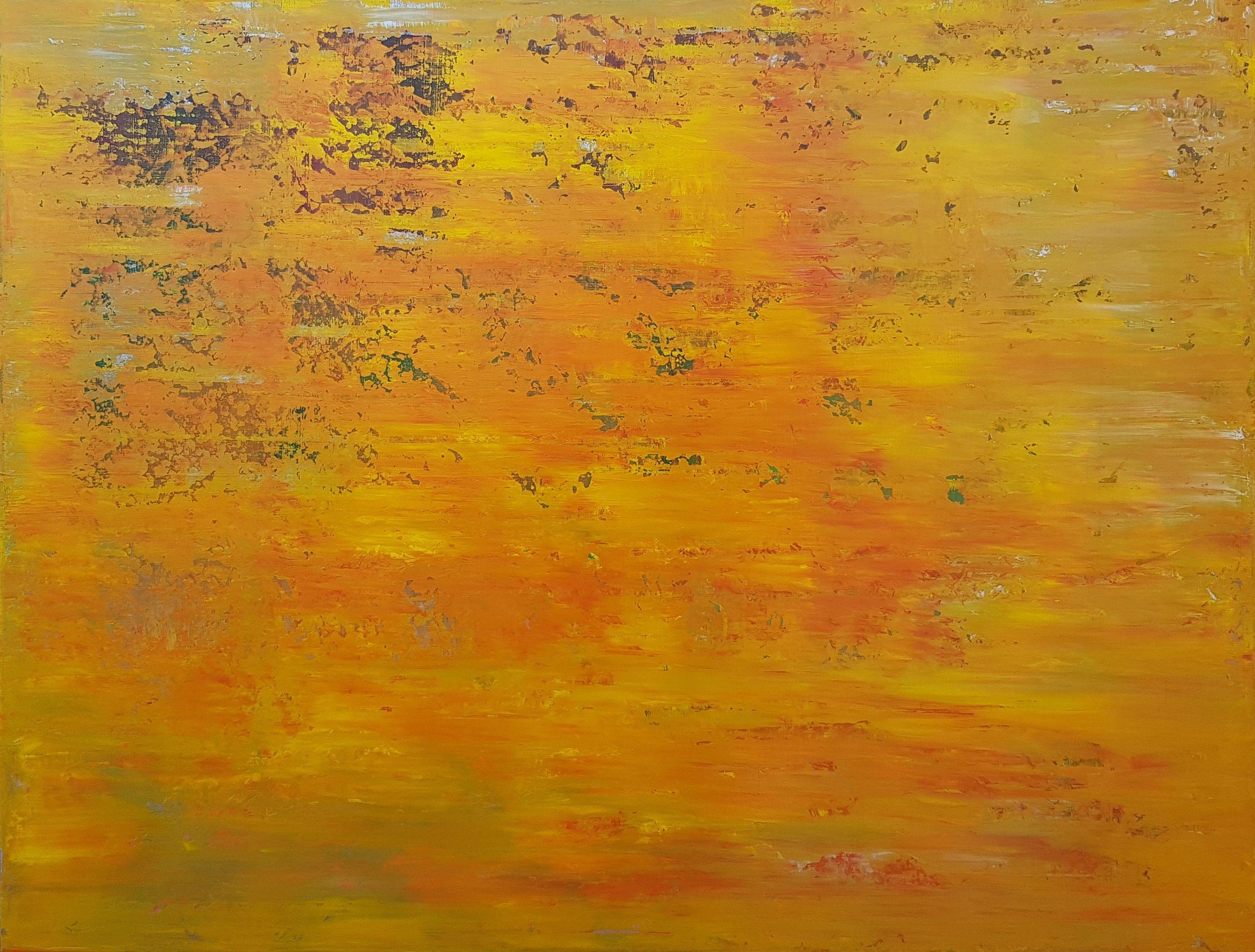 Ivana Olbricht Abstract Painting - Autumn Sun, Painting, Acrylic on Canvas