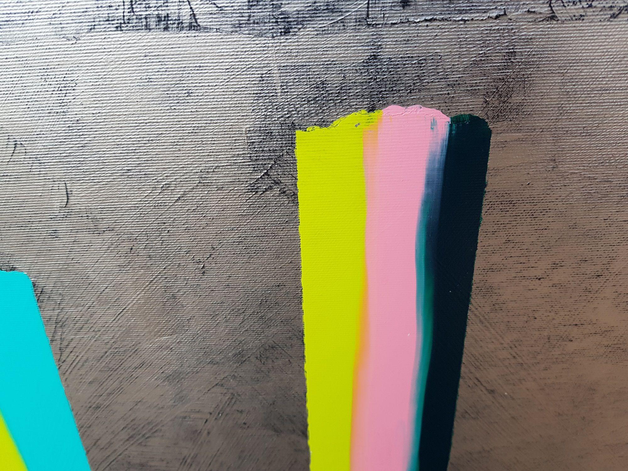 An original one-of-a-kind modern palette knife abstract painting from a collection '' Balance'',- in which I am trying to emphasize how important is to find balance in our life.  No matter what stay true to yourself, and find positivity even in