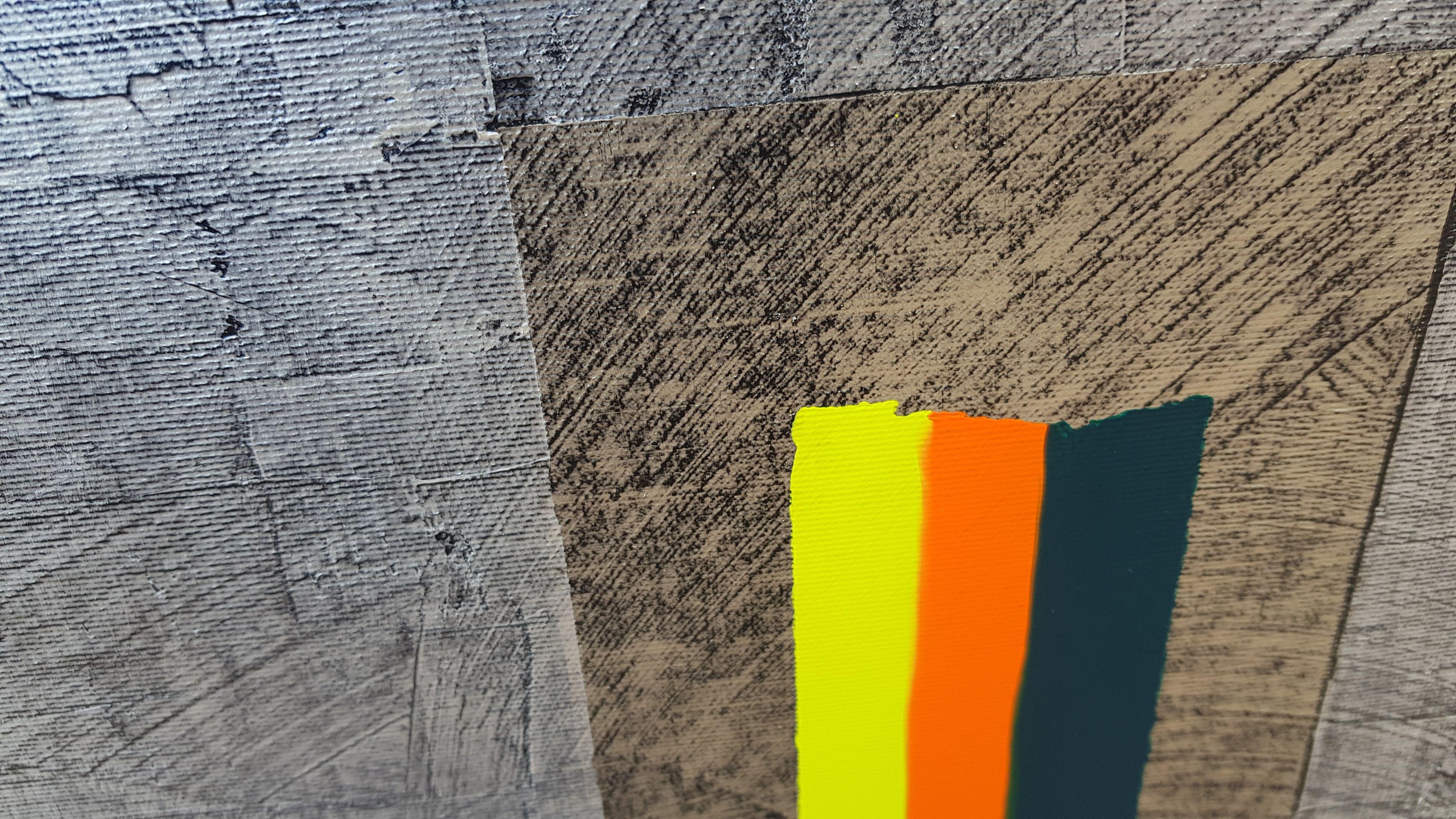 Equilibrio n.9, Pittura, Acrilico su tela - Abstract Painting Grigio di Ivana Olbricht
