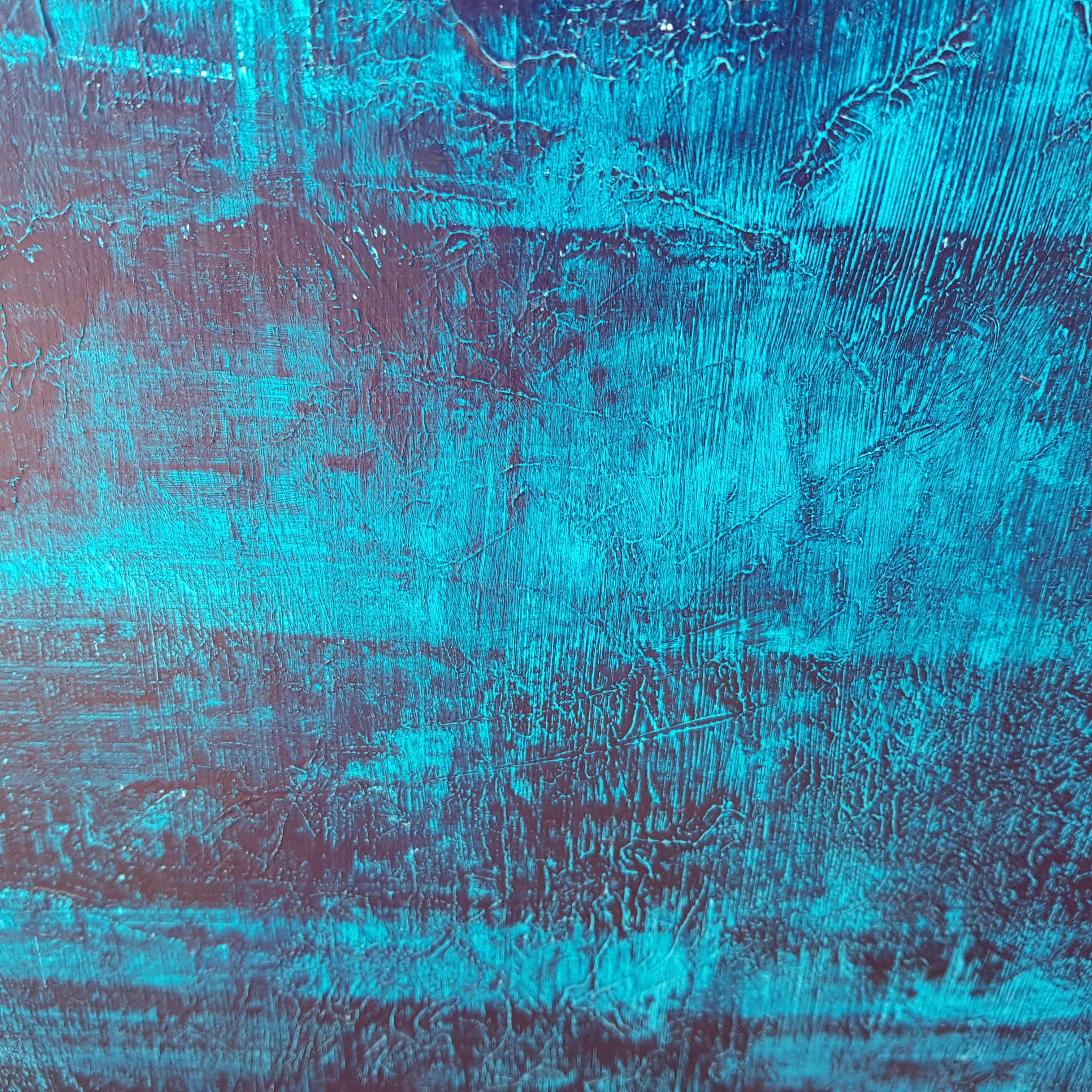 Peinture à la givre bleue, acrylique sur toile - Painting de Ivana Olbricht