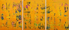 Crazy April n° 3 - Triptyque, peinture, acrylique sur toile