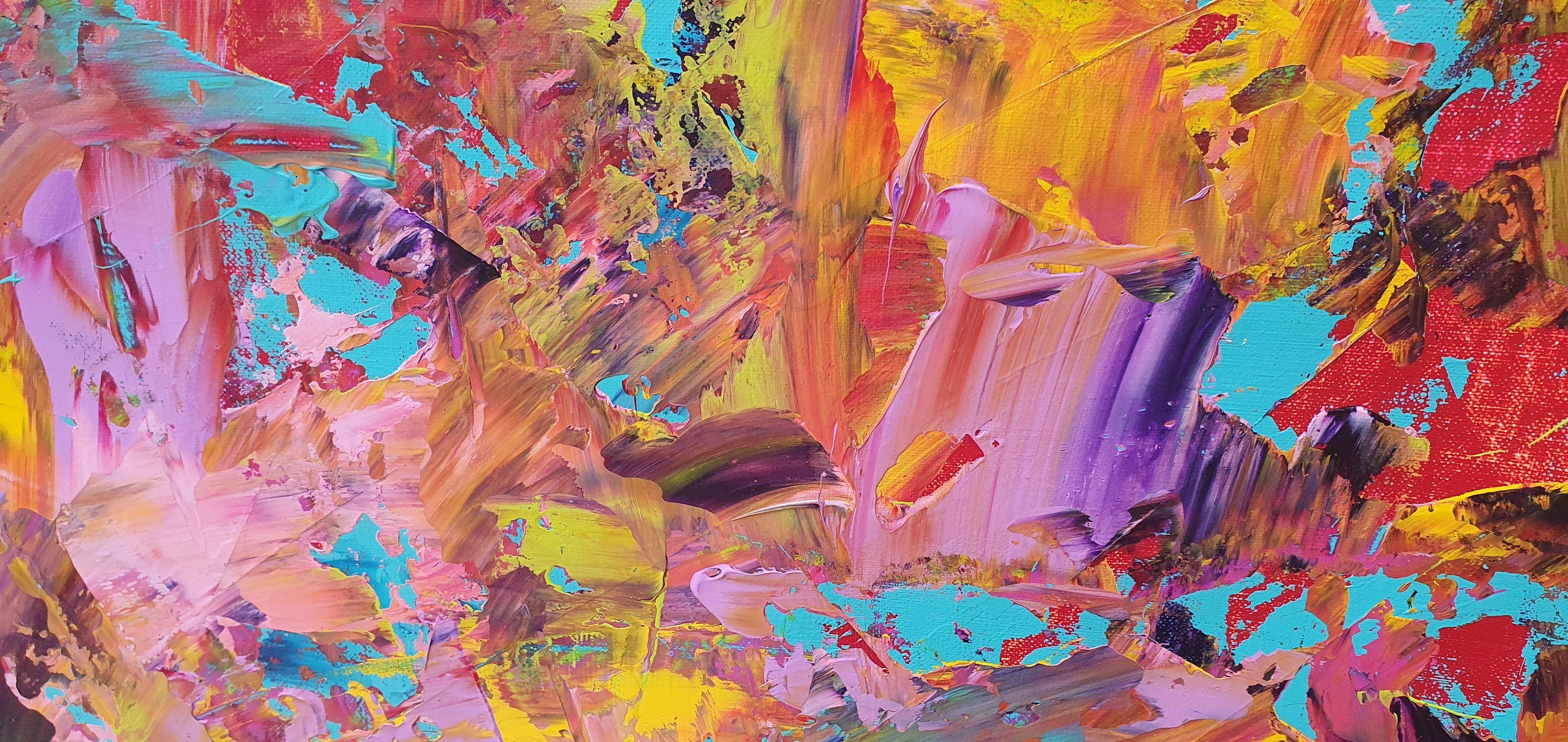 Crazy beautiful n° 22 - XXL Peinture abstraite colorée, acrylique sur toile - Expressionnisme abstrait Painting par Ivana Olbricht