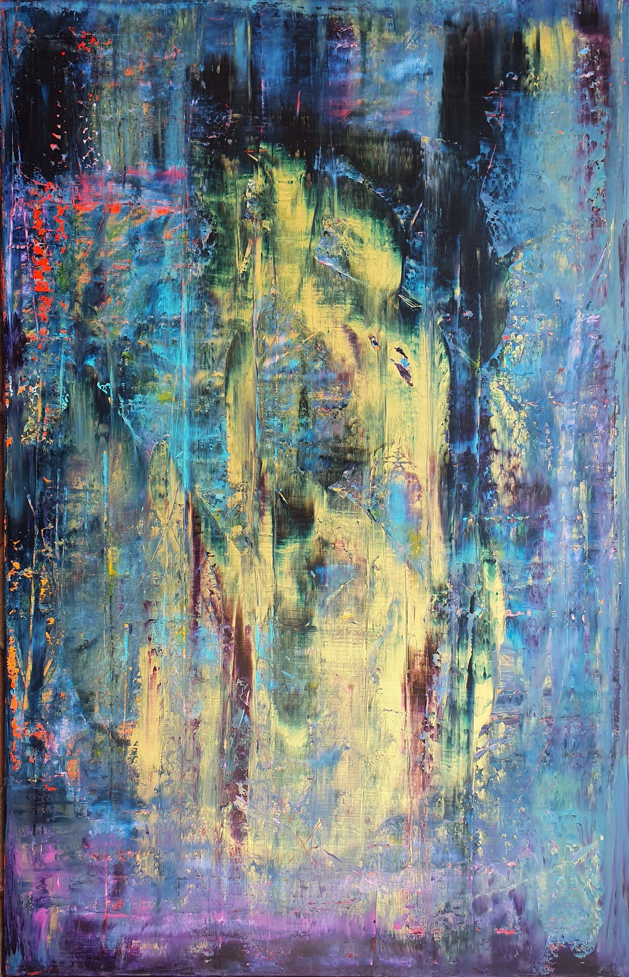 Ivana Olbricht Abstract Painting - Dancing in the moonlight, Painting, Acrylic on Canvas