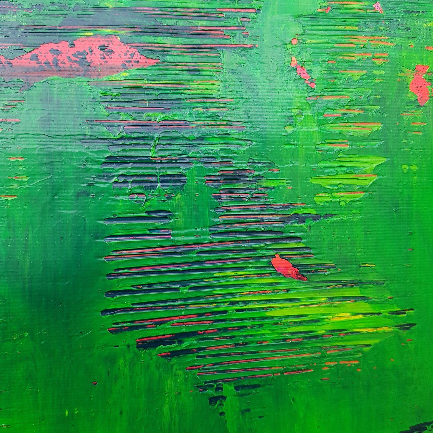 Deep in Costa Rica, Painting, Acrylic on Canvas - Green Abstract Painting by Ivana Olbricht