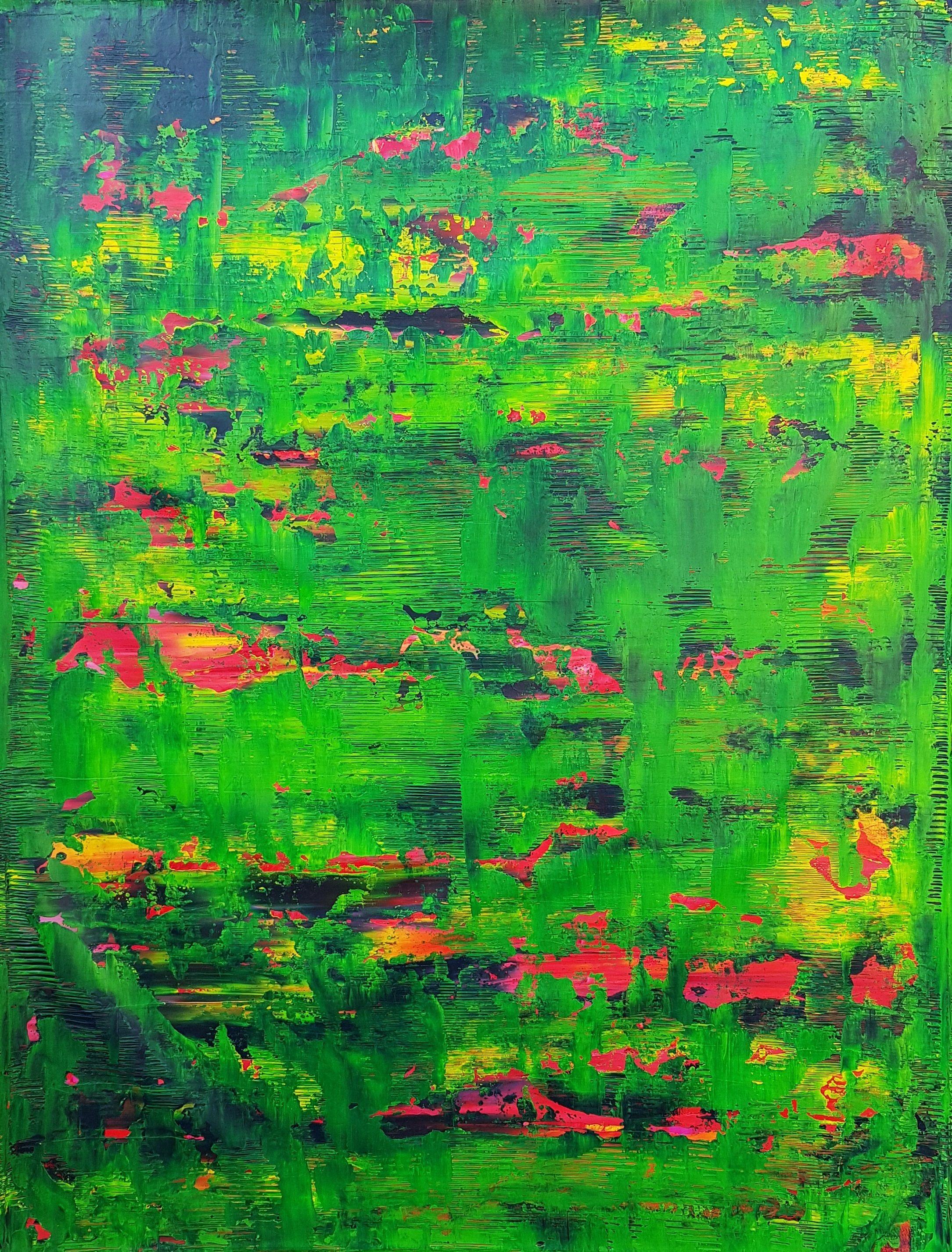 Ivana Olbricht Abstract Painting - Deep in Costa Rica, Painting, Acrylic on Canvas