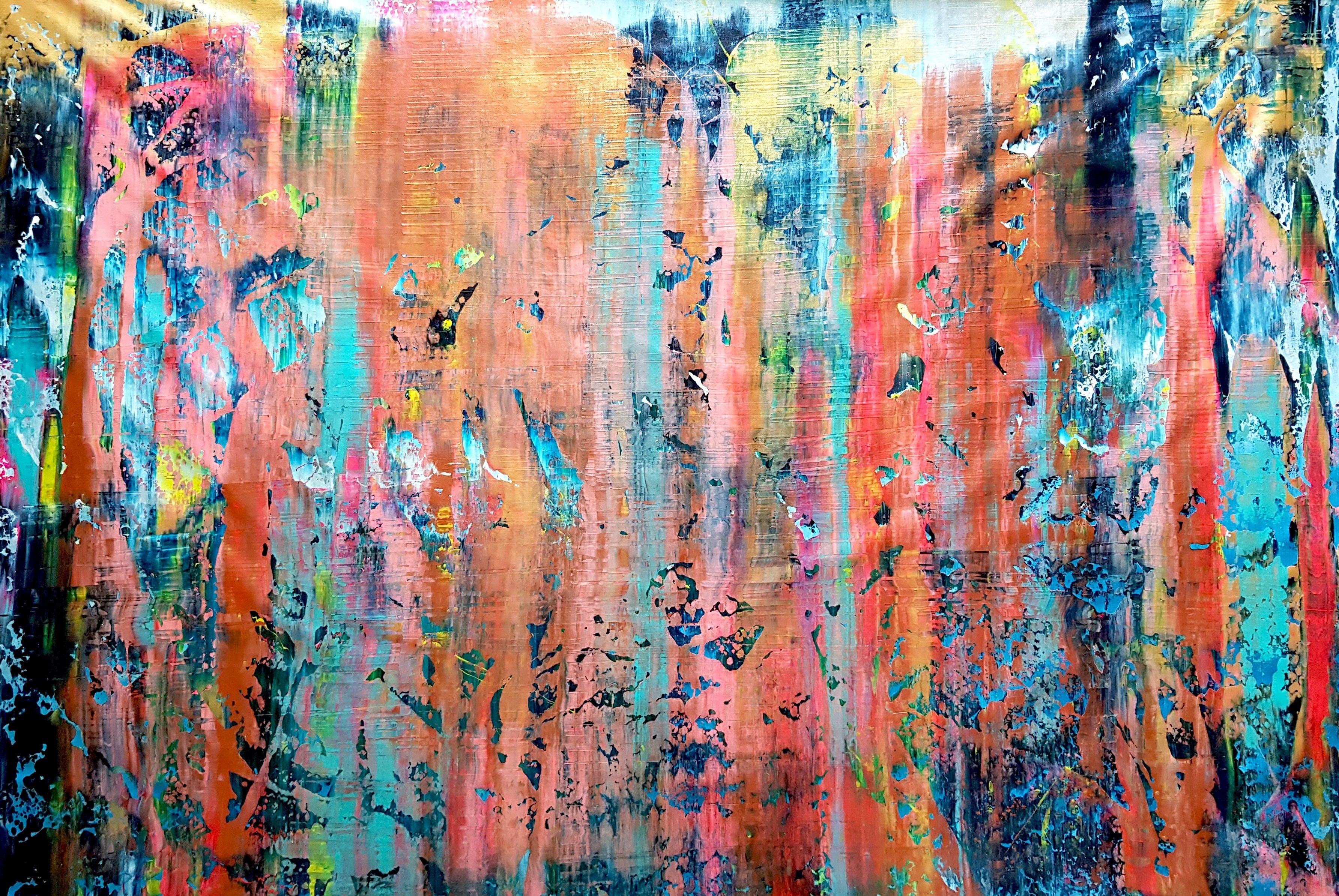 Ivana Olbricht Abstract Painting - Dive in, Painting, Acrylic on Canvas