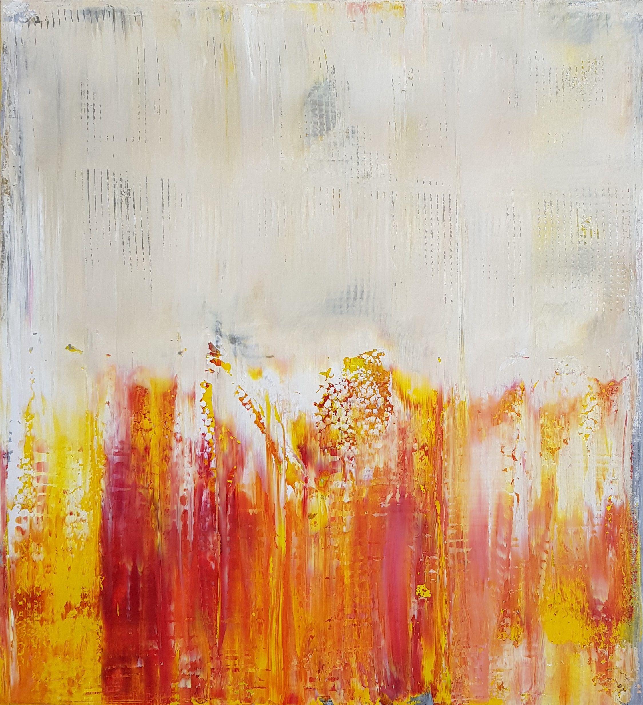Ivana Olbricht Abstract Painting - Eternal fire, Painting, Acrylic on Canvas