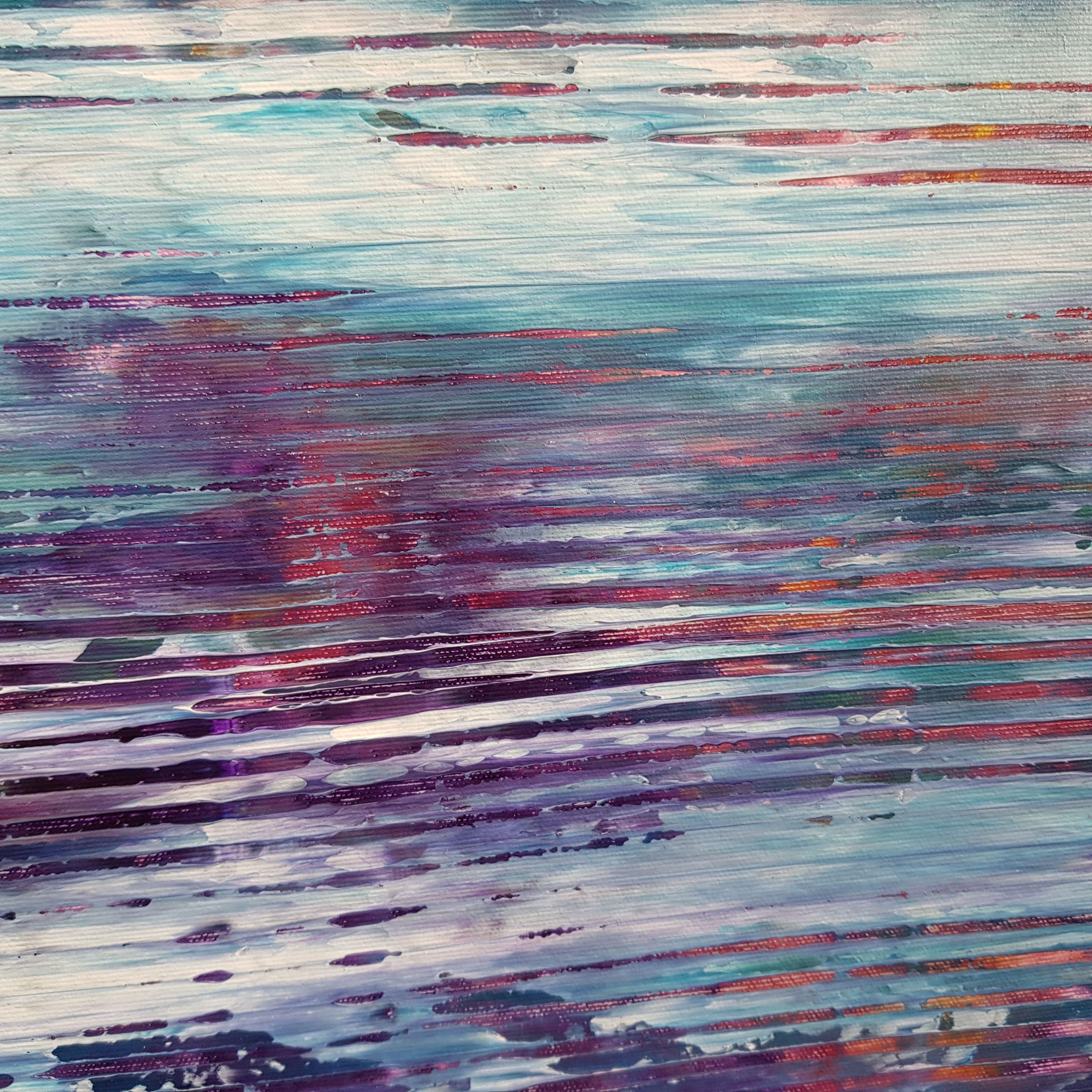 Trova la via d'uscita, Pittura, Acrilico su tela - Abstract Painting Grigio di Ivana Olbricht