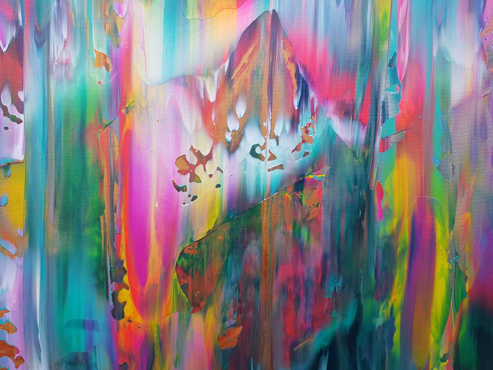 Bacio gelato, Pittura, Acrilico su tela - Painting di Ivana Olbricht