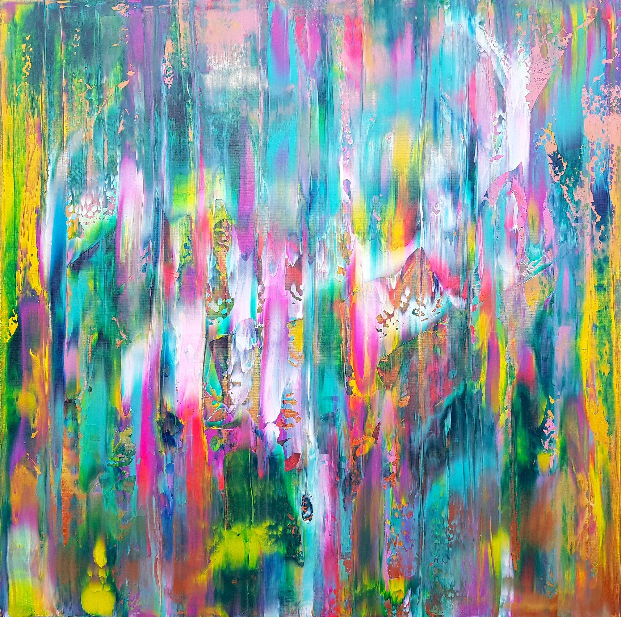 Abstract Painting di Ivana Olbricht - Bacio gelato, Pittura, Acrilico su tela