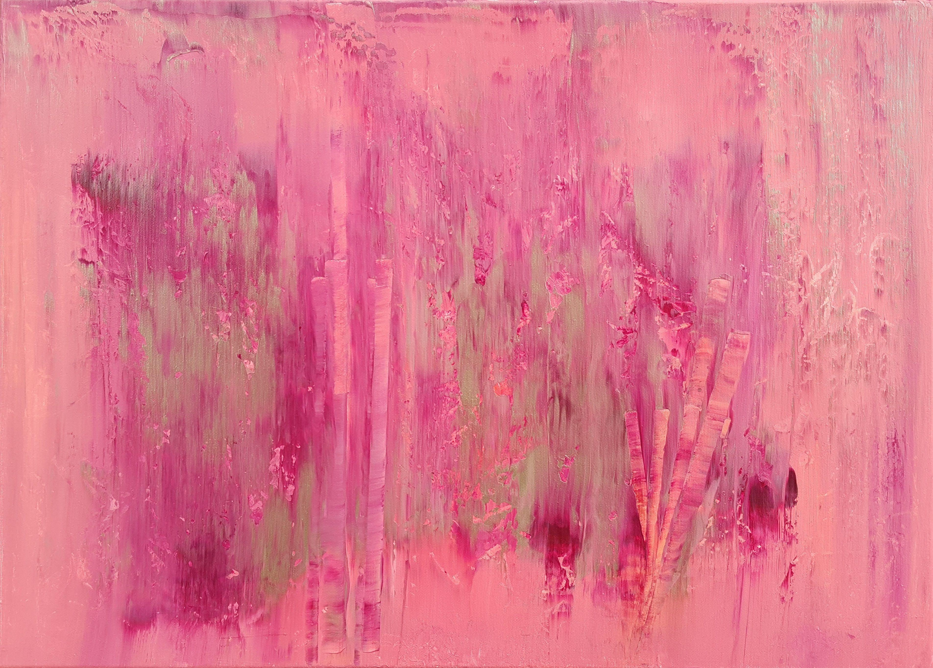 Ivana Olbricht Abstract Painting - Frozen roses, Painting, Acrylic on Canvas