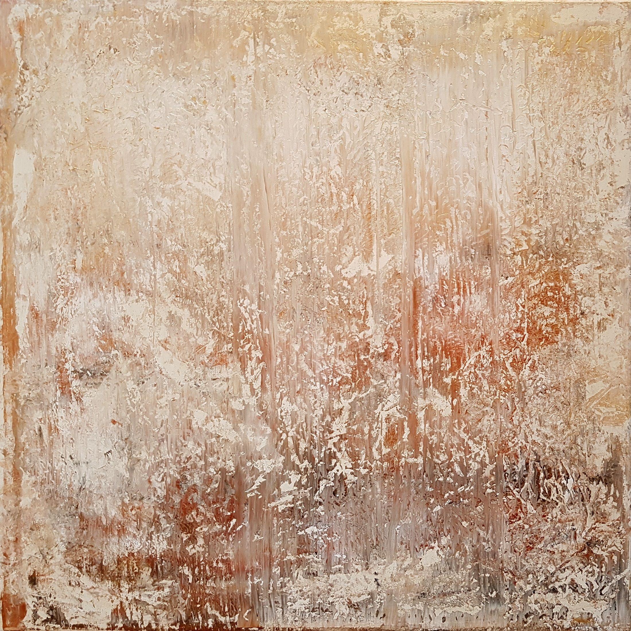 Ivana Olbricht Abstract Painting - Golden veil, Painting, Acrylic on Canvas