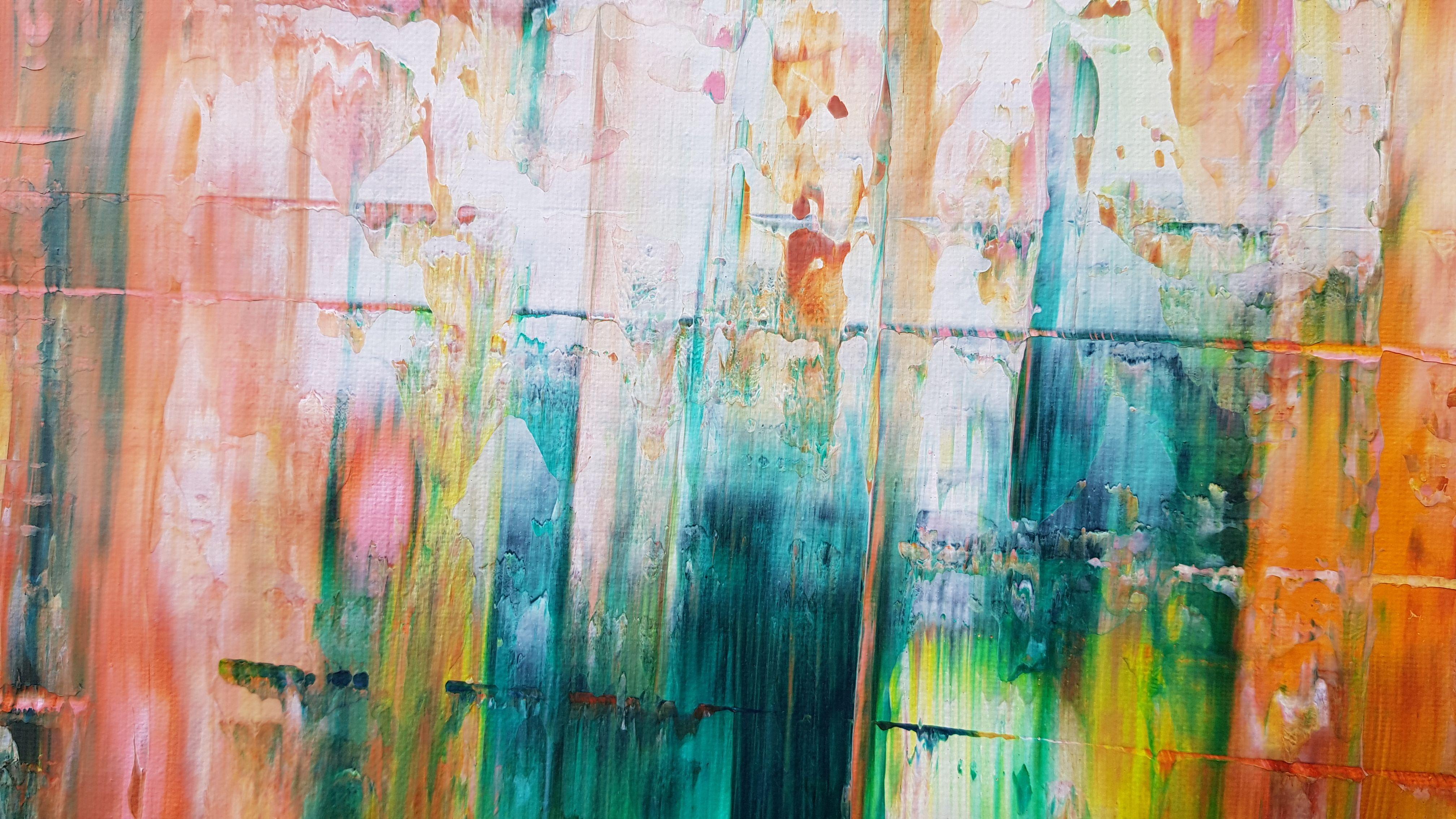 Hidden miracles, Painting, Acrylic on Canvas - Brown Abstract Painting by Ivana Olbricht