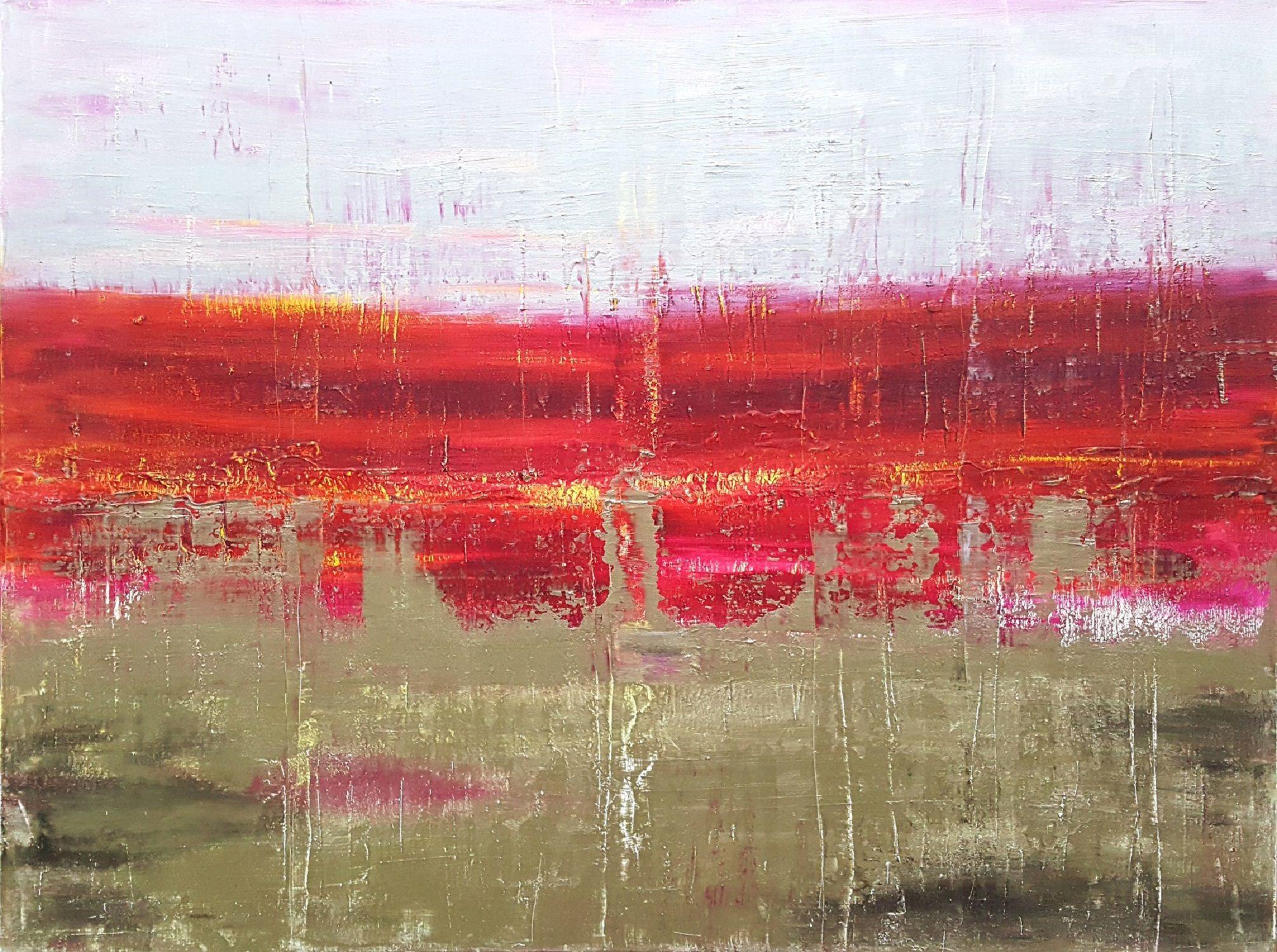Ivana Olbricht Abstract Painting - Hot frost, Painting, Acrylic on Canvas