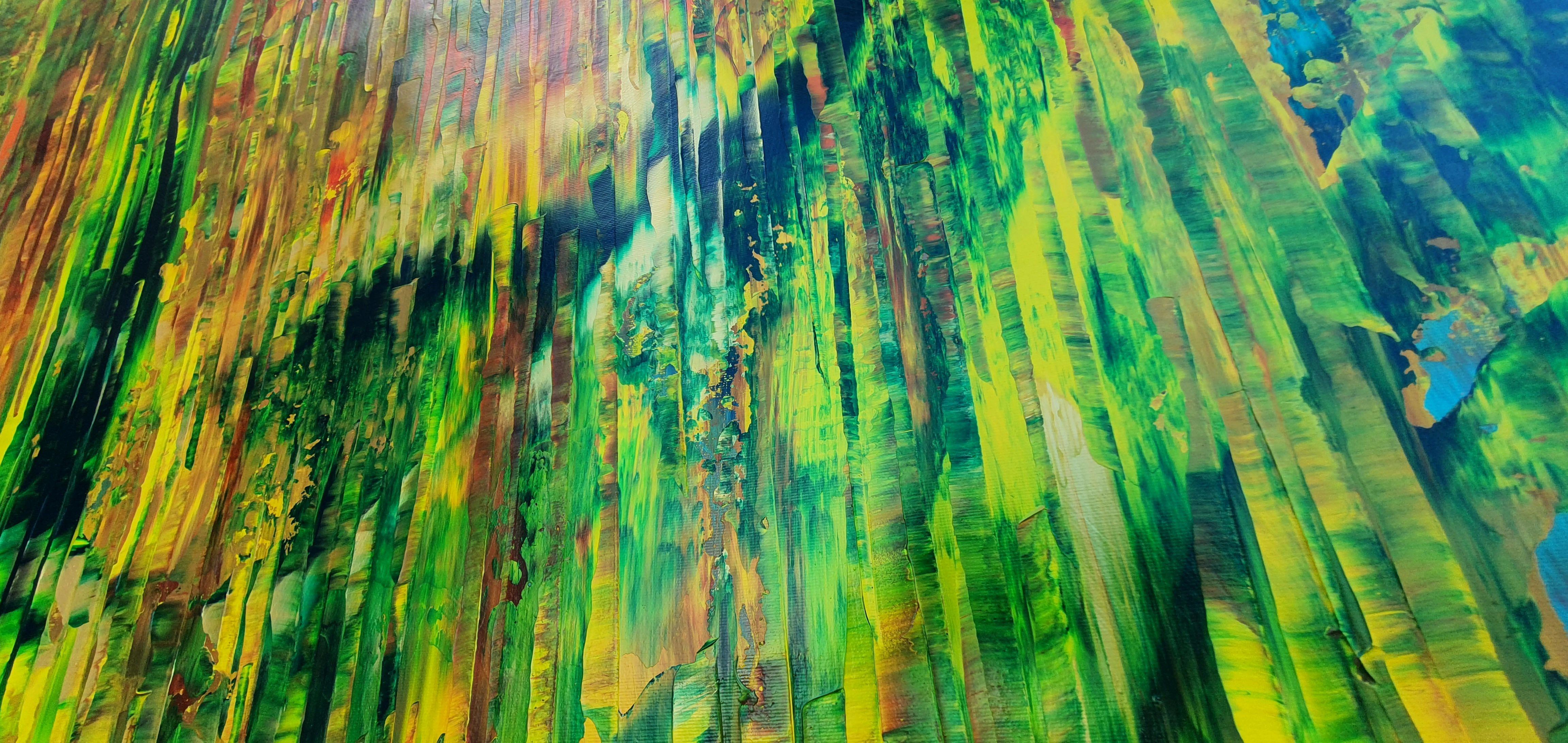 Je vous rencontrerai dans la forêt, peinture, acrylique sur toile - Marron Abstract Painting par Ivana Olbricht