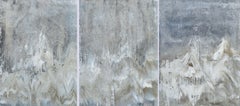 Grotte de glace - triptyque, Peinture, Acrylique sur toile