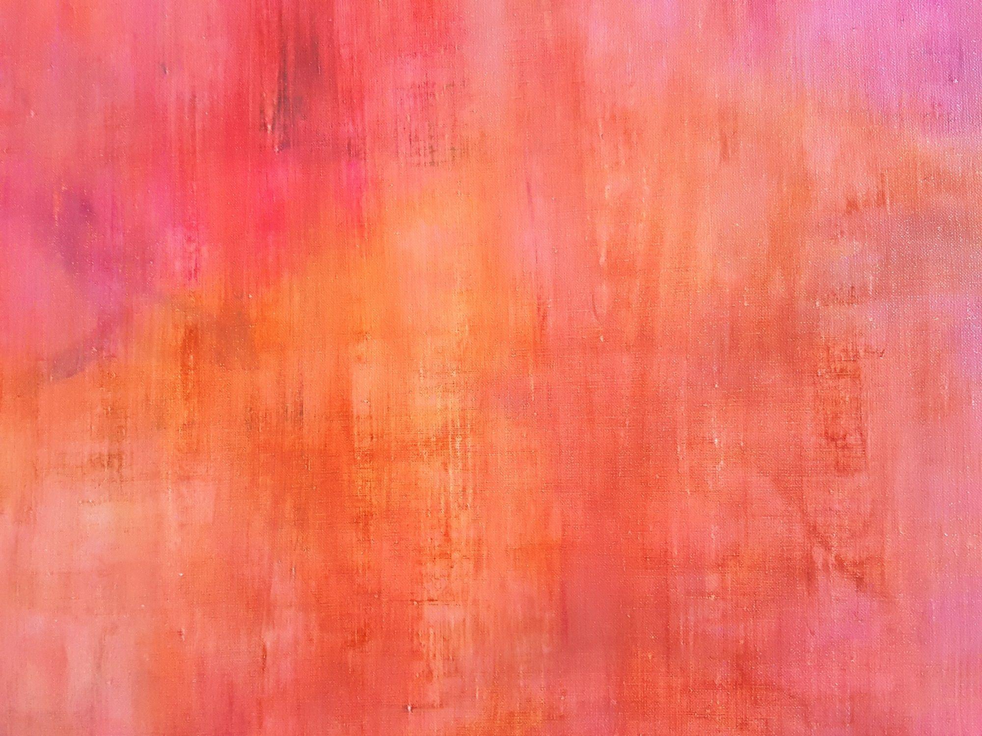 In the pink fog - XXL abstract, Painting, Acrylic on Canvas - Pink Abstract Painting by Ivana Olbricht