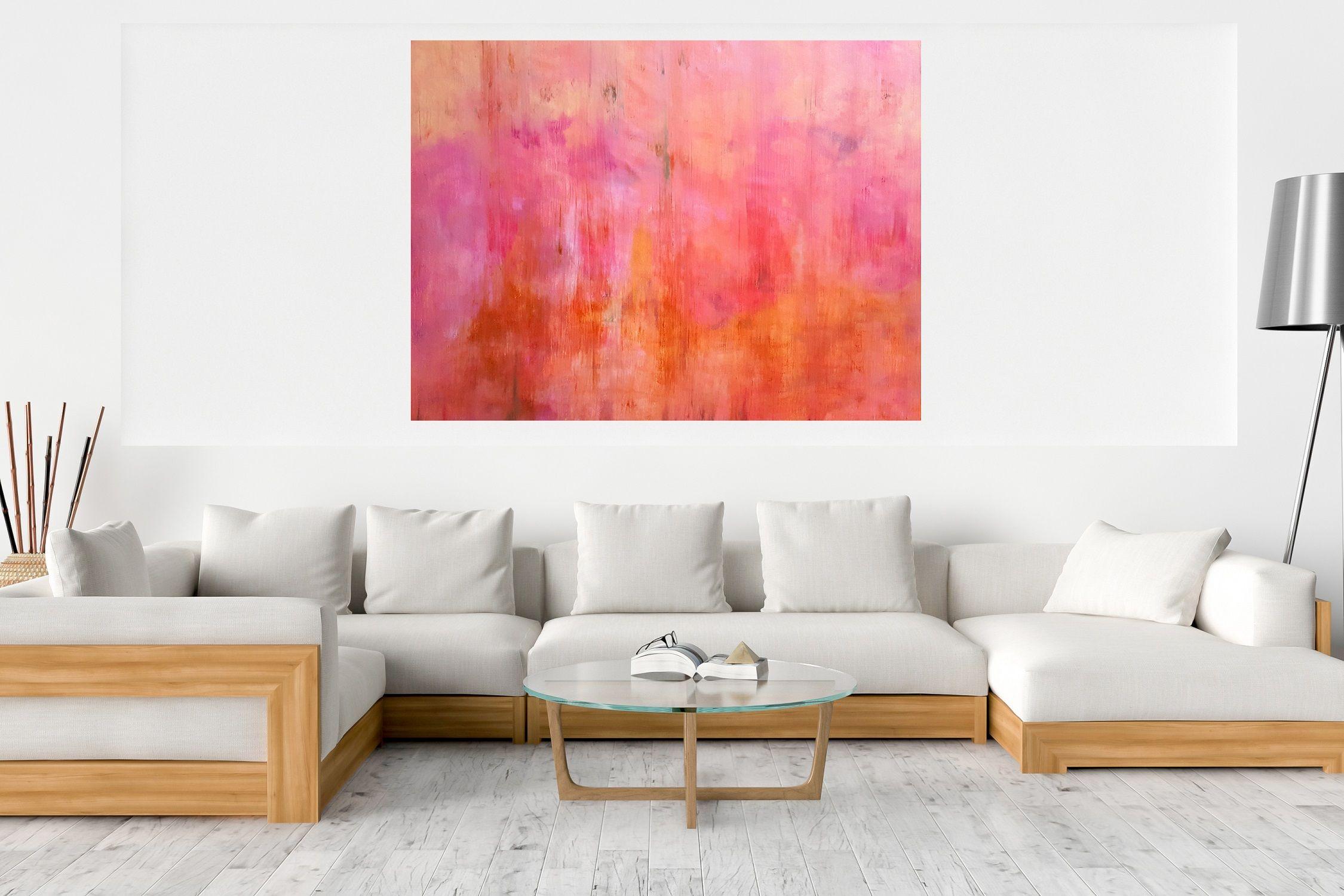 In the pink fog - XXL abstract, Painting, Acrylic on Canvas 2