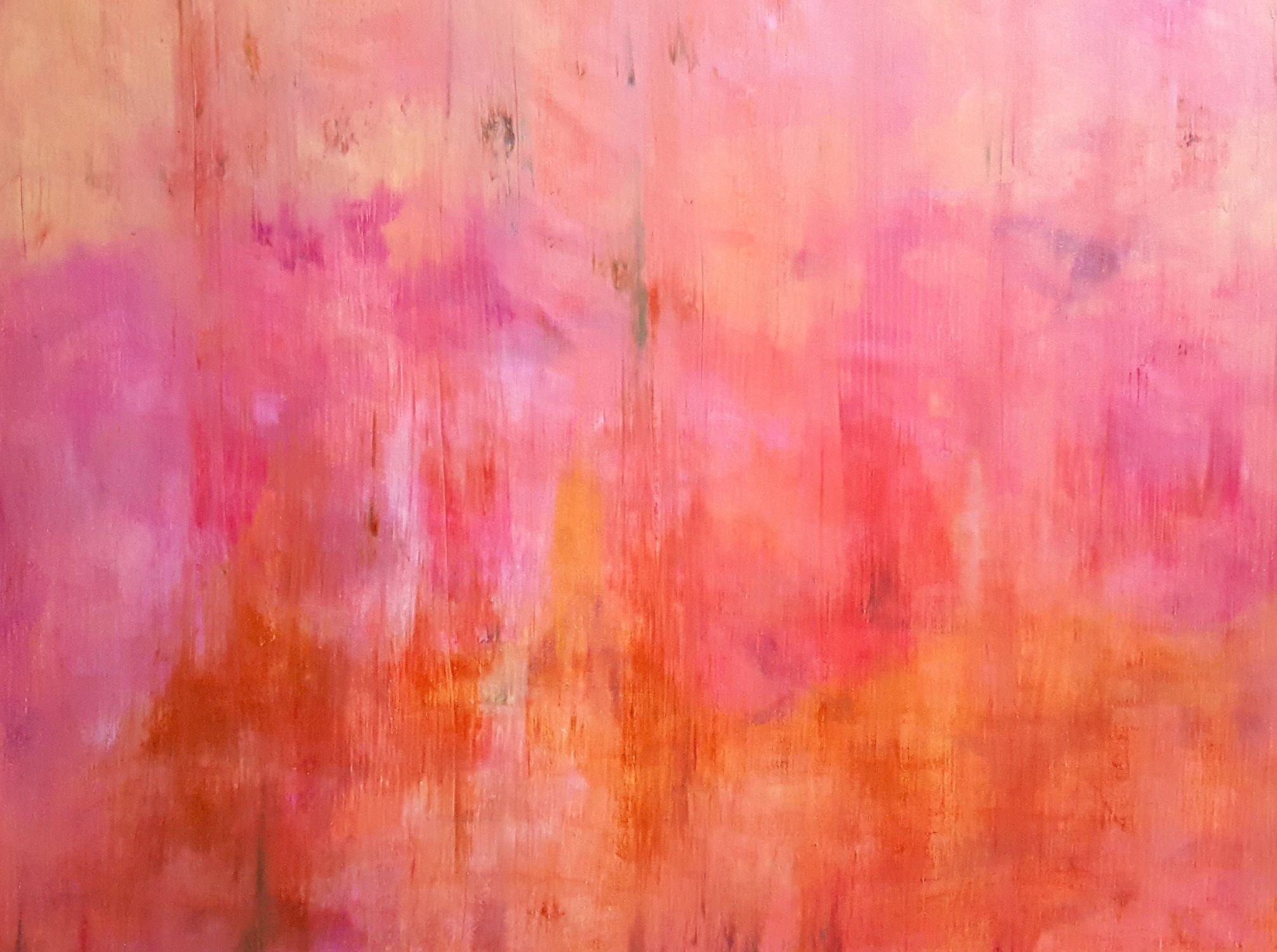 Ivana Olbricht Abstract Painting - In the pink fog - XXL abstract, Painting, Acrylic on Canvas