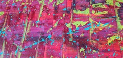 Juicy kisses - triptych abstract painting, Painting, Acrylic on Canvas