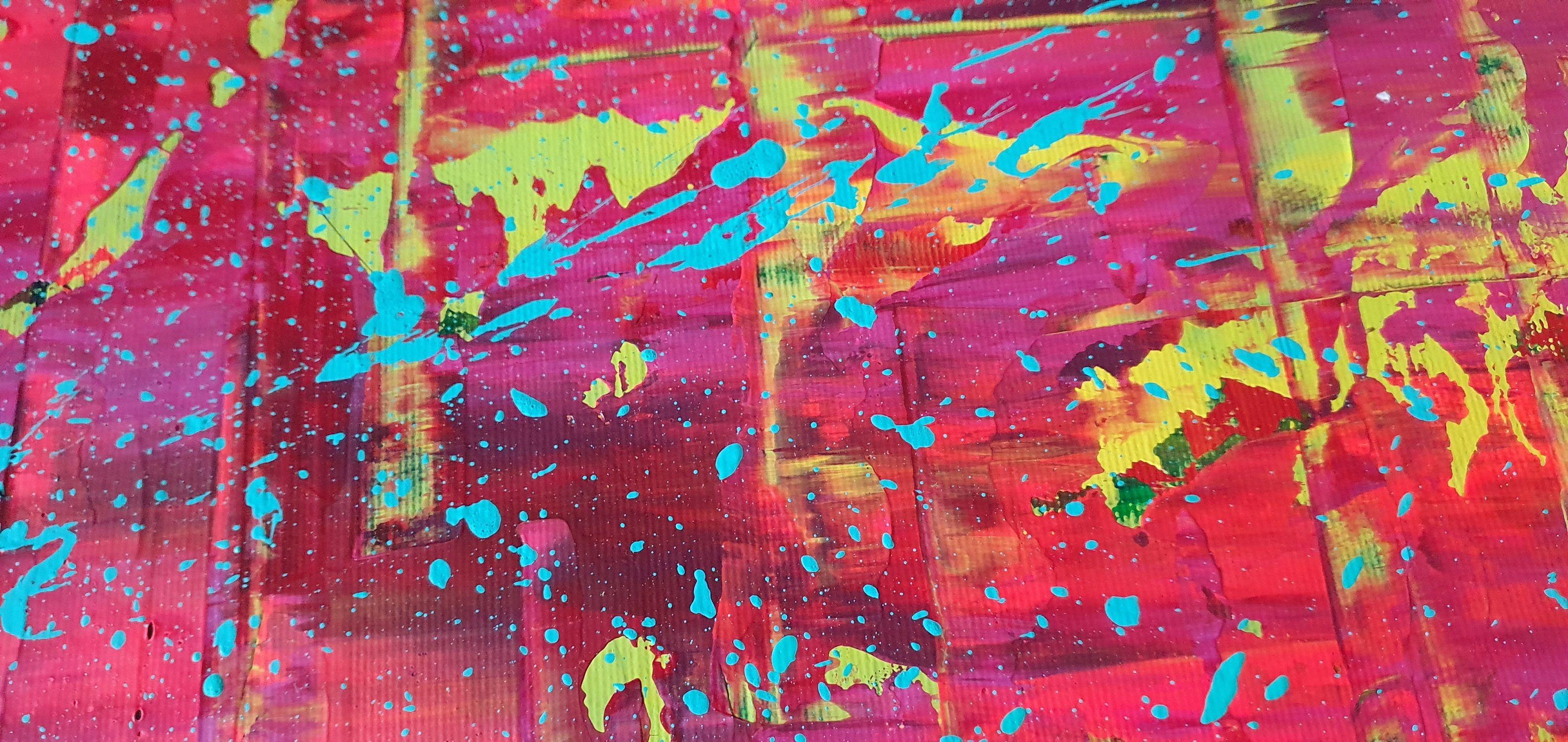 Baci succosi - trittico di pittura astratta, Pittura, Acrilico su tela - Painting Astratto di Ivana Olbricht