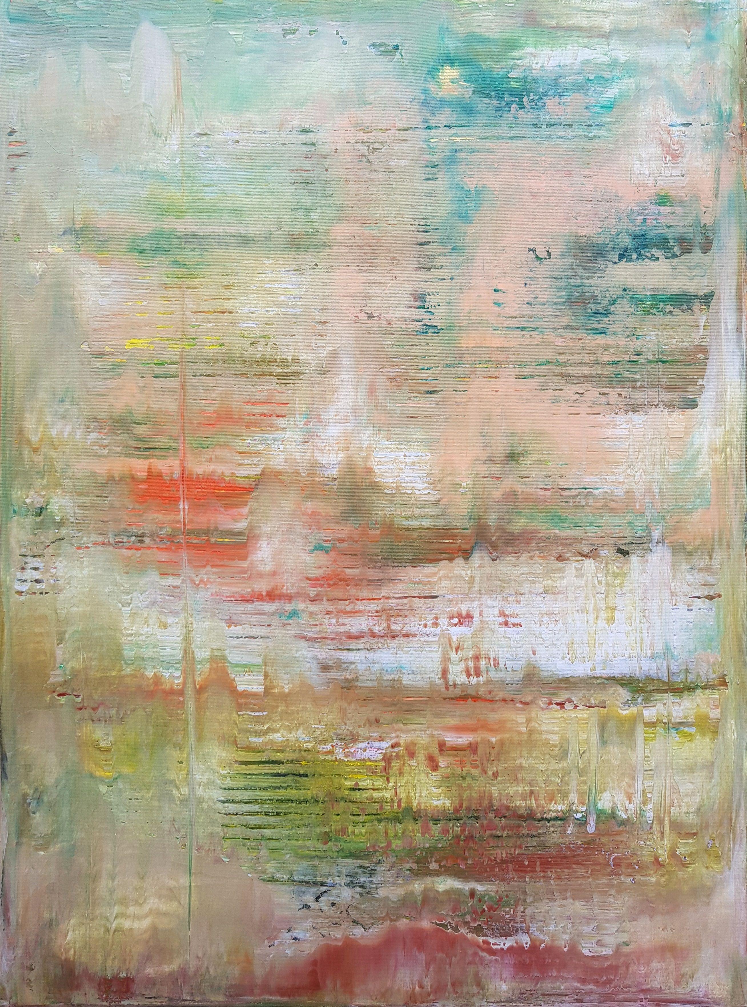 Abstract Painting di Ivana Olbricht - Passeggiate di giugno, Pittura, Acrilico su tela