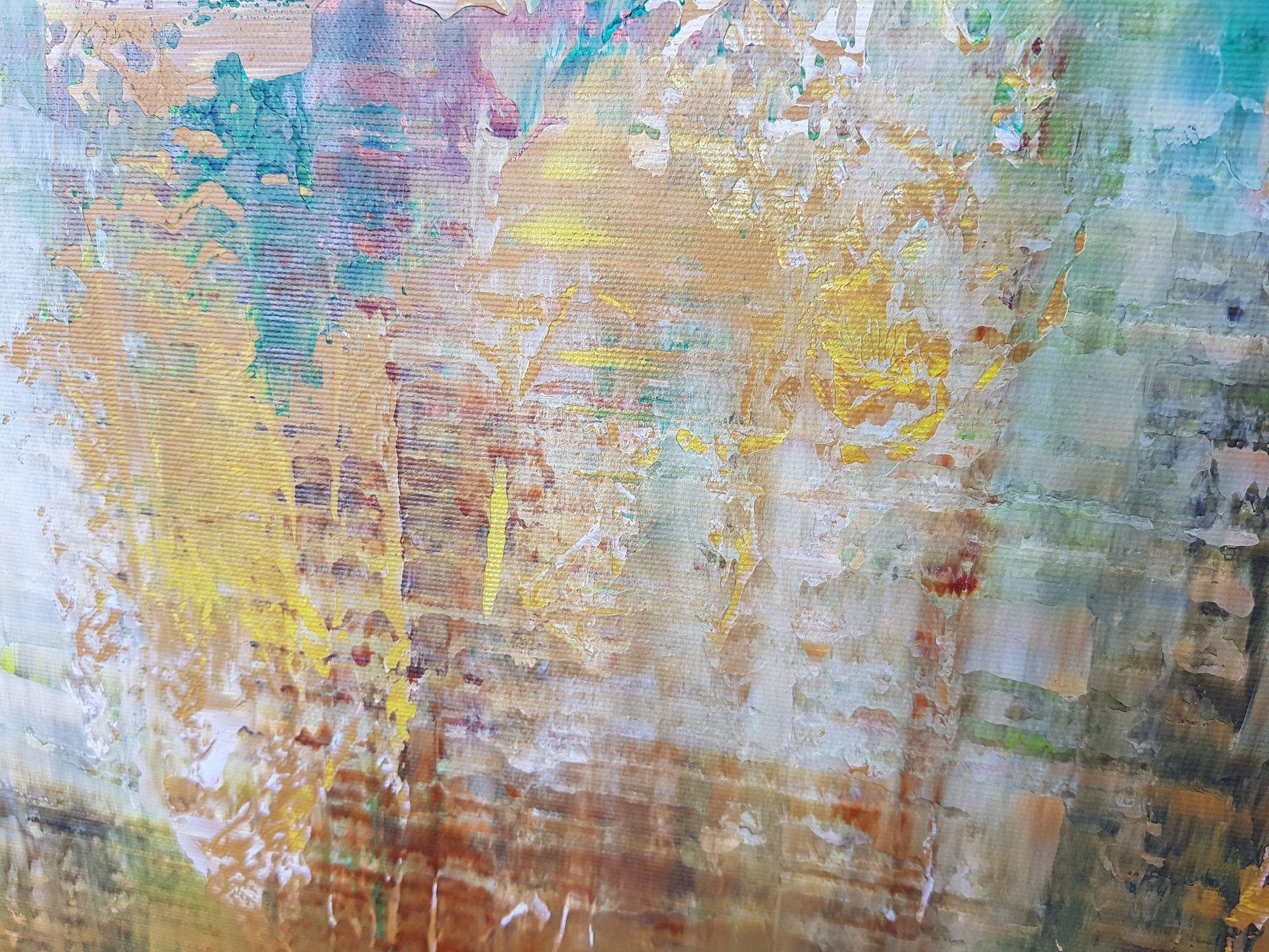 Ricordi di Scozia, Pittura, Acrilico su tela - Abstract Painting Marrone di Ivana Olbricht