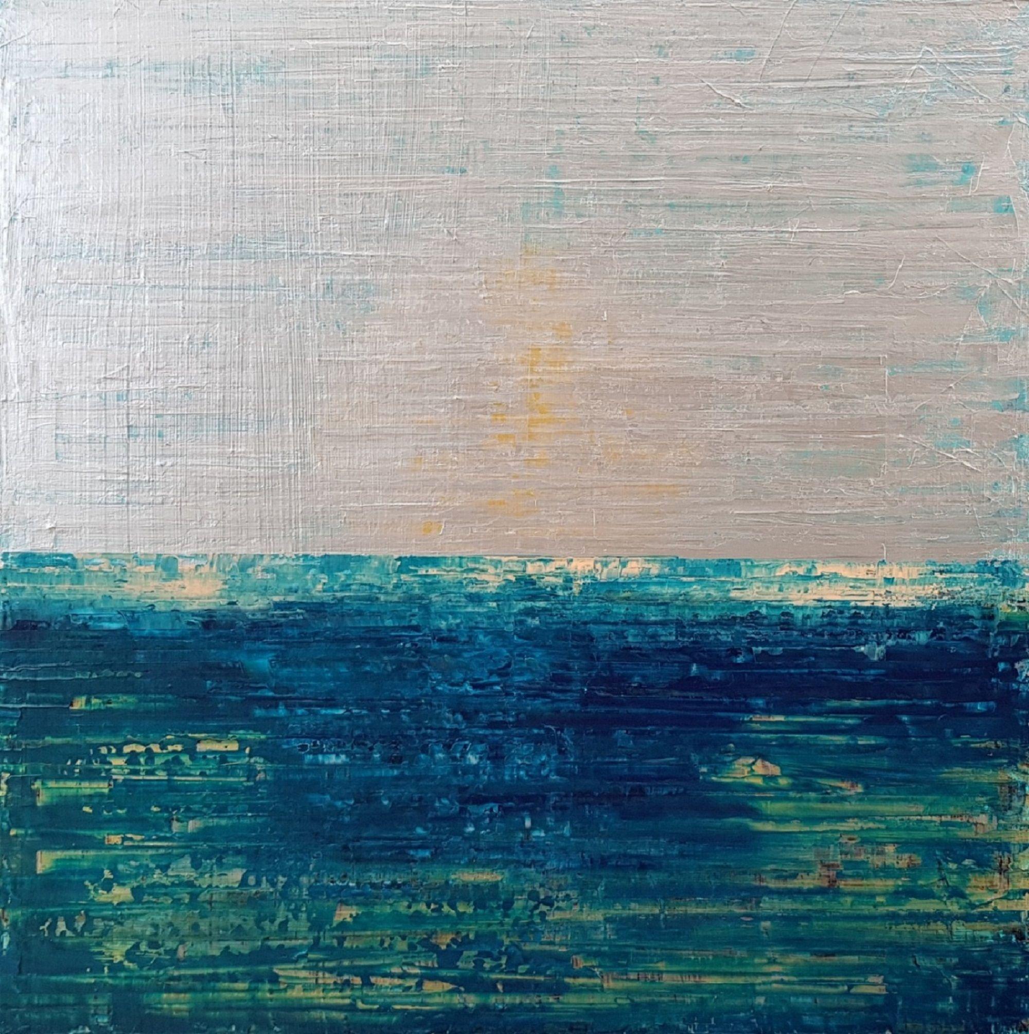 Nebliger Horizont, Malerei, Acryl auf Leinwand