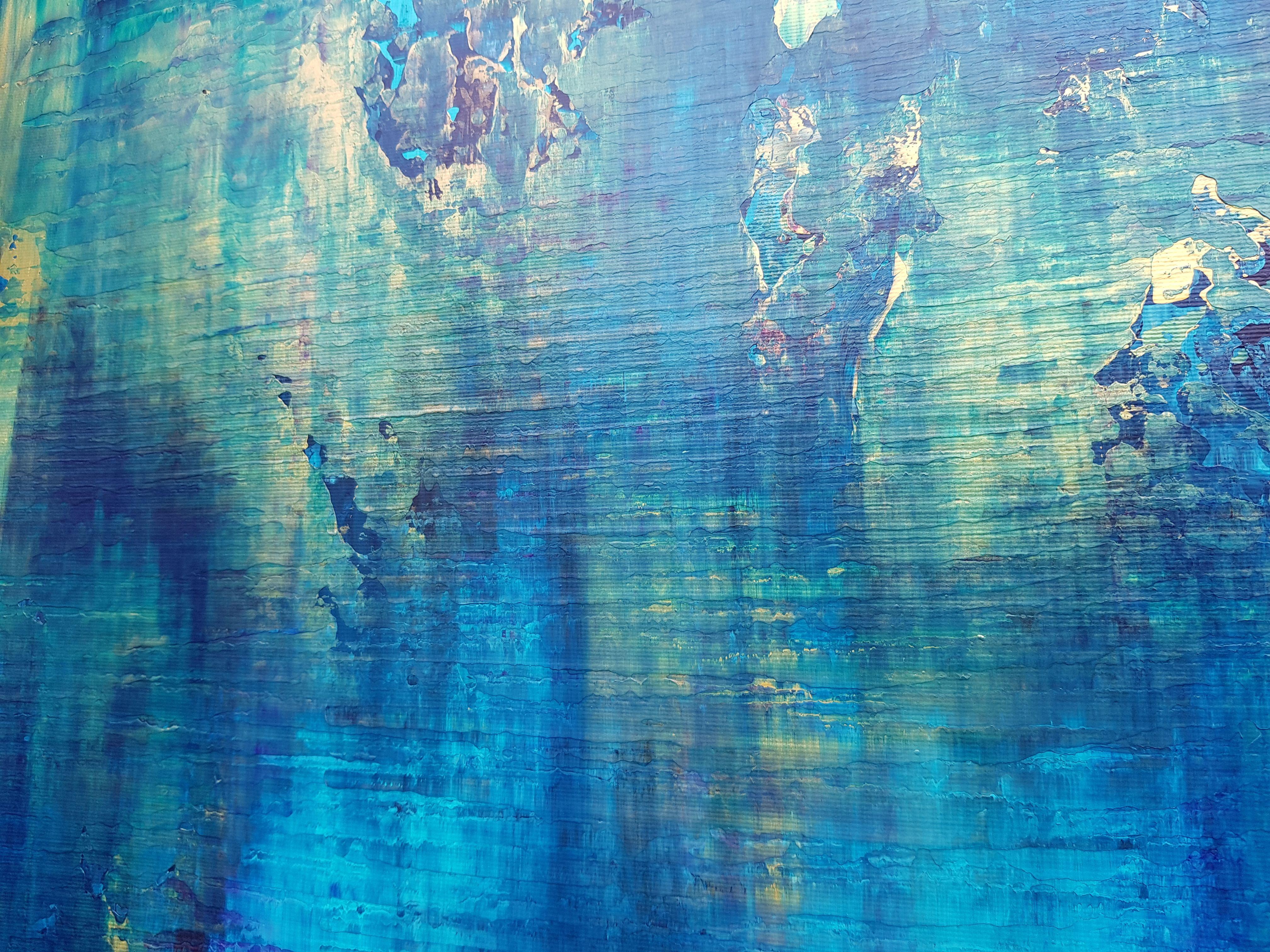 Cascadas místicas, Pintura, Acrílico sobre lienzo - Painting Abstracto de Ivana Olbricht