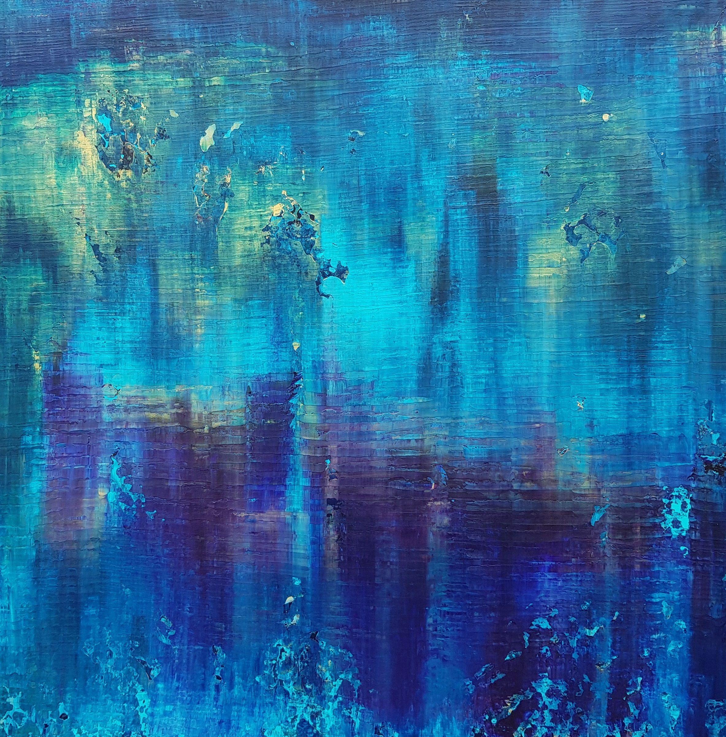 Abstract Painting de Ivana Olbricht - Cascadas místicas, Pintura, Acrílico sobre lienzo